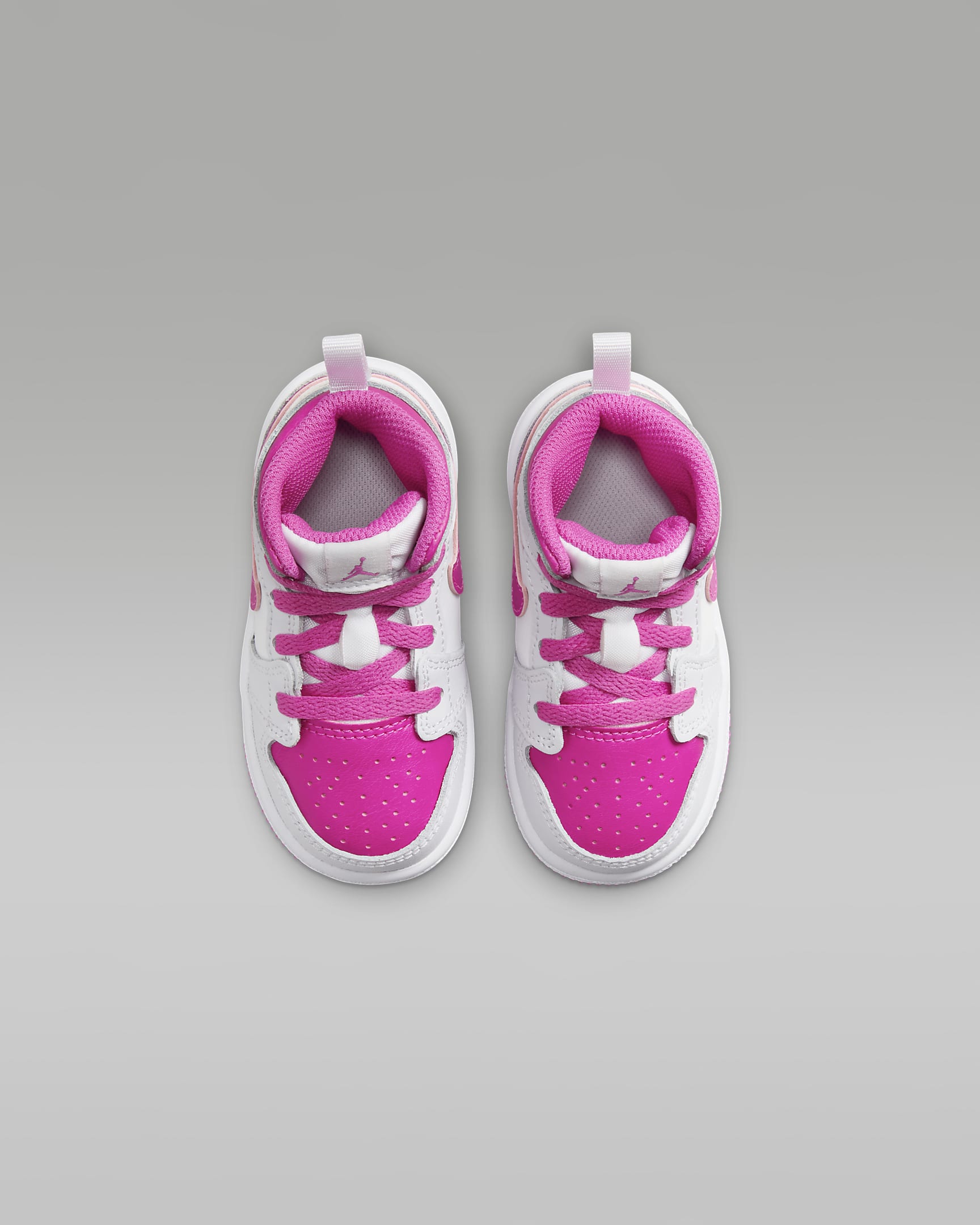 Jordan 1 Mid Baby/Toddler Shoes - Iris Whisper/White/Fire Pink