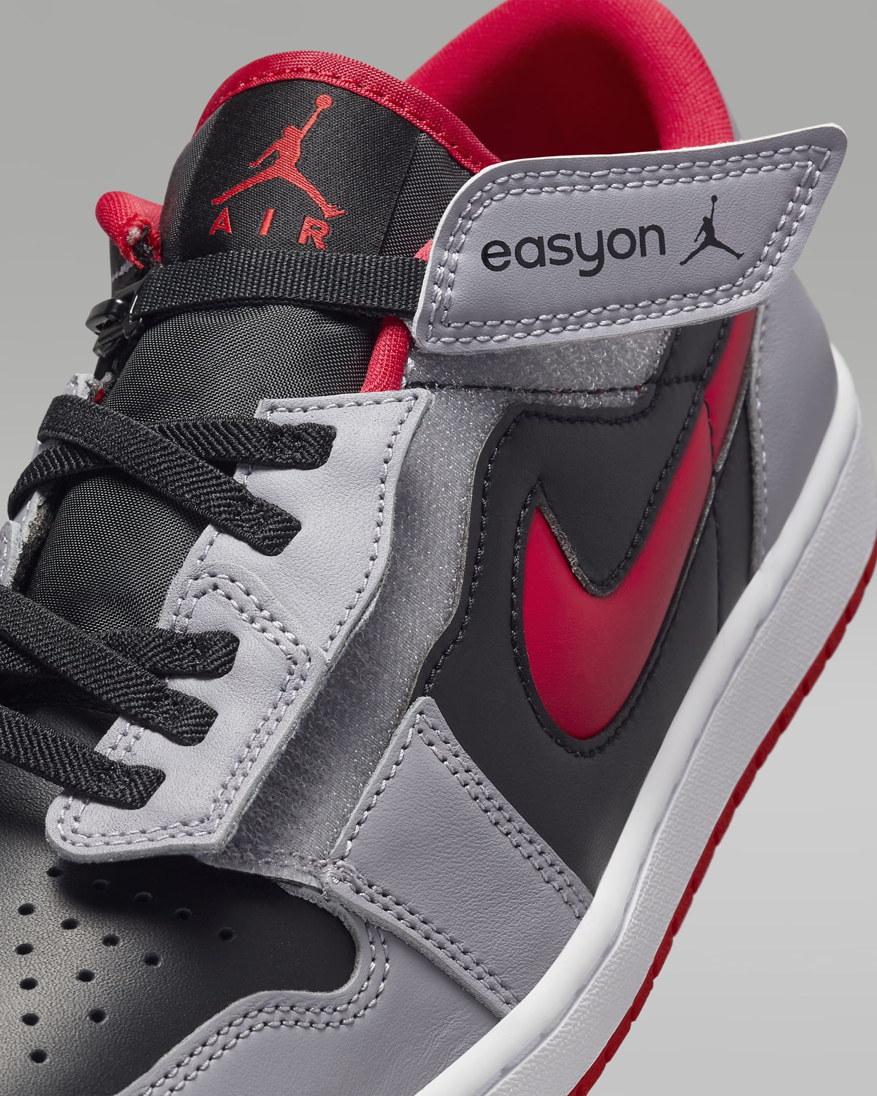 Air Jordan 1 Low EasyOn Men's Shoes - Black/Cement Grey/White/Fire Red