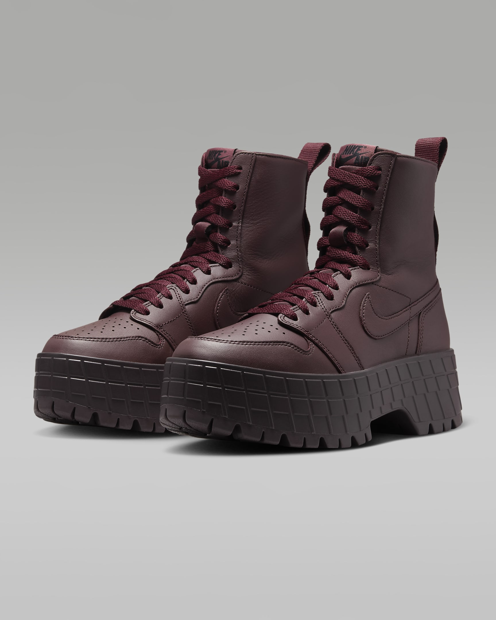 Air Jordan 1 Brooklyn Women's Boot - Burgundy Crush/Burgundy Crush/Brown Basalt