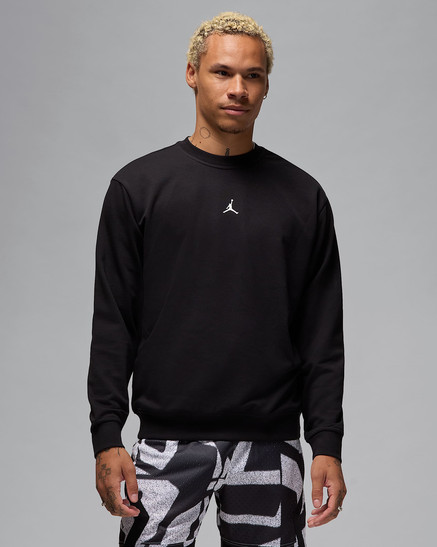 Felpa a girocollo Dri-FIT Jordan Sport Crossover – Uomo - Nero/Bianco