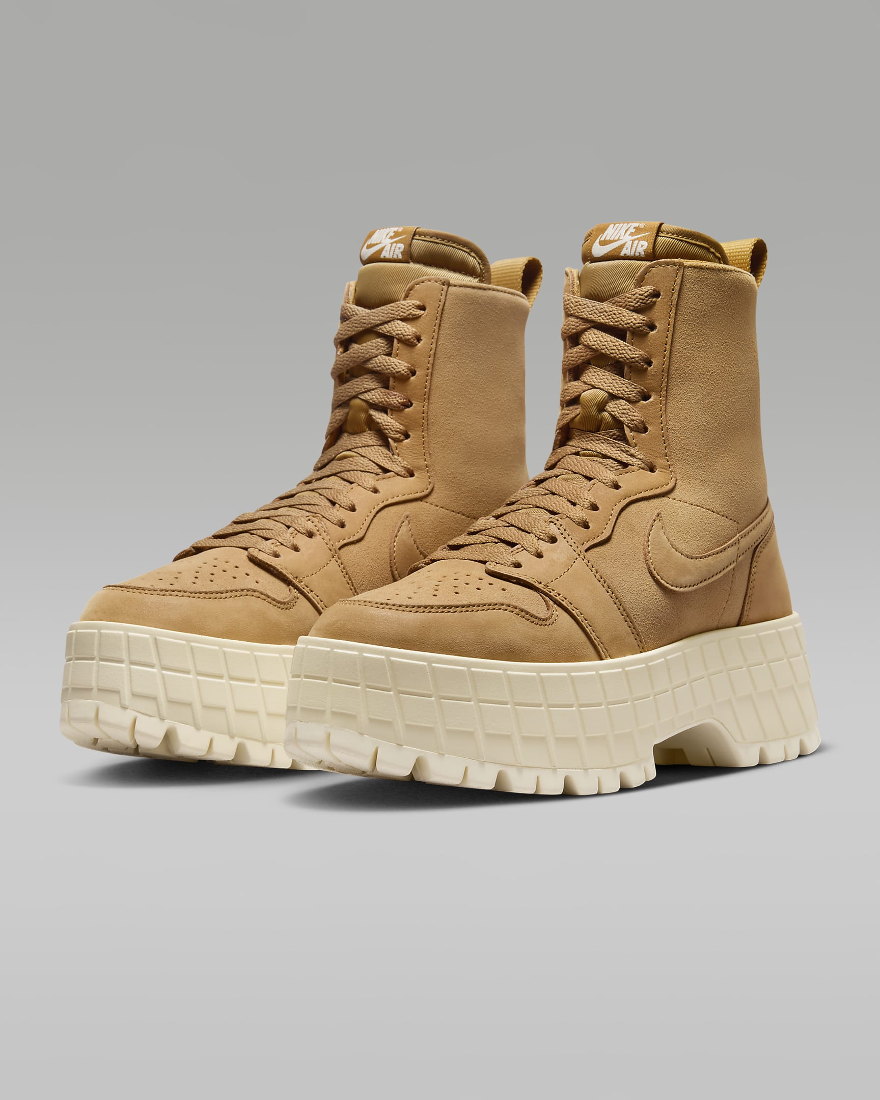 Botas Air Jordan 1 Brooklyn - Trigo/Trigo/Muselina