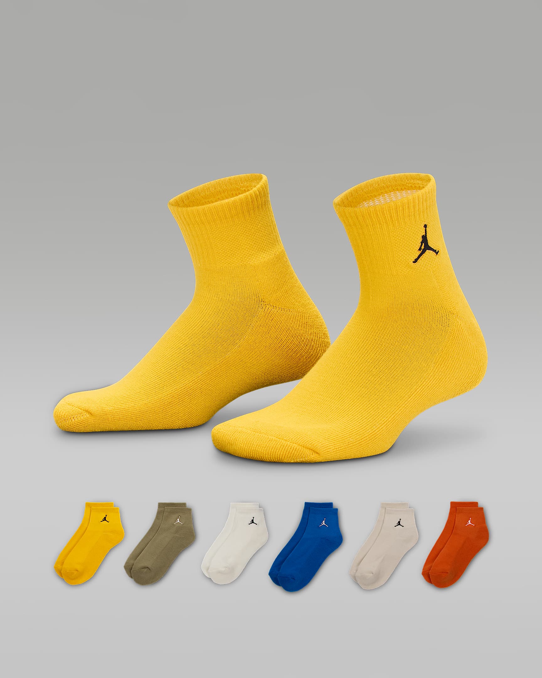 Jordan Everyday Essentials Older Kids' Ankle Socks (6 Pairs) - Sport Blue