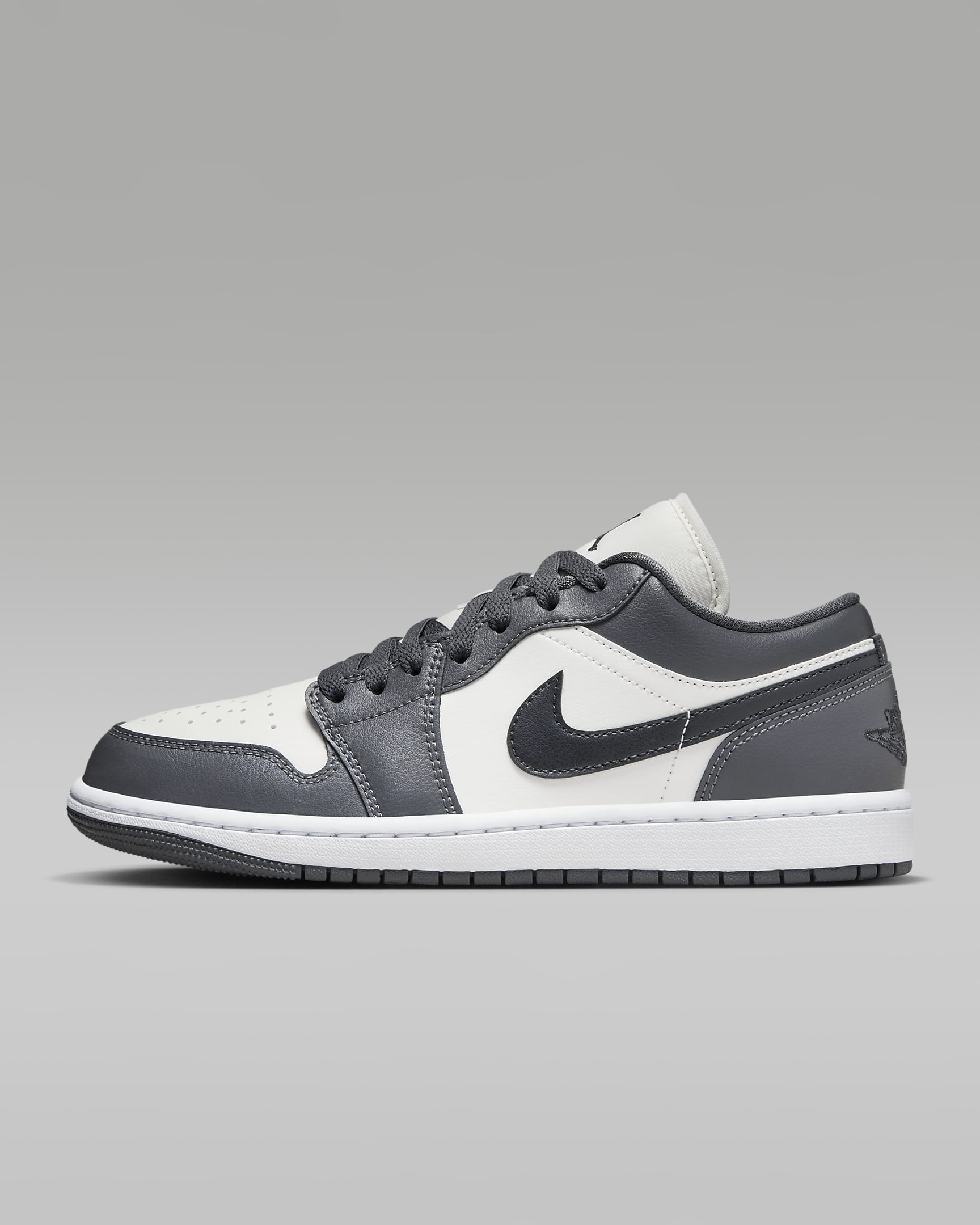 Air Jordan 1 Low Women's Shoes - Sail/Dark Grey/White/Off Noir