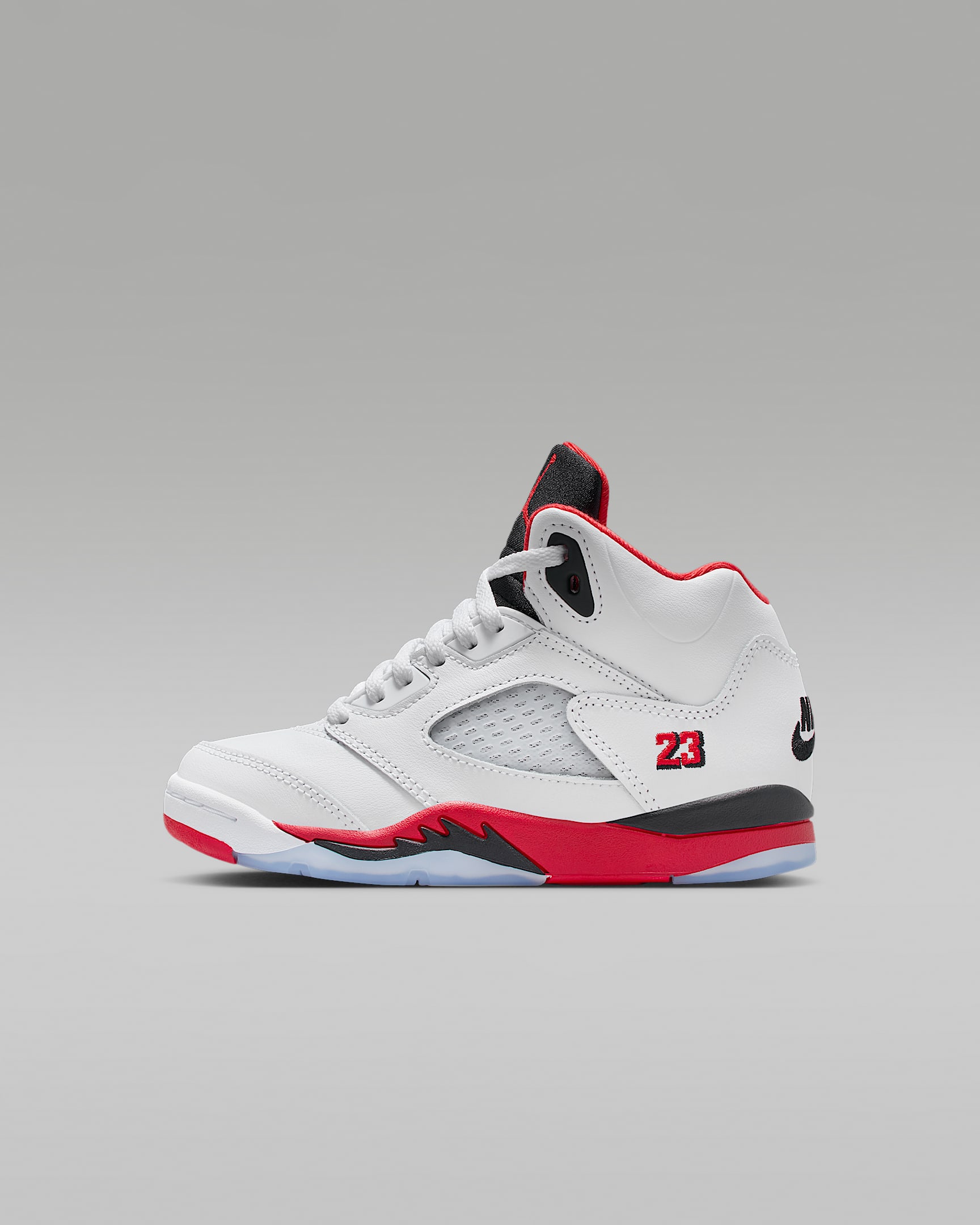 Jordan 5 Retro Little Kids' Shoes - White/Black/Fire Red