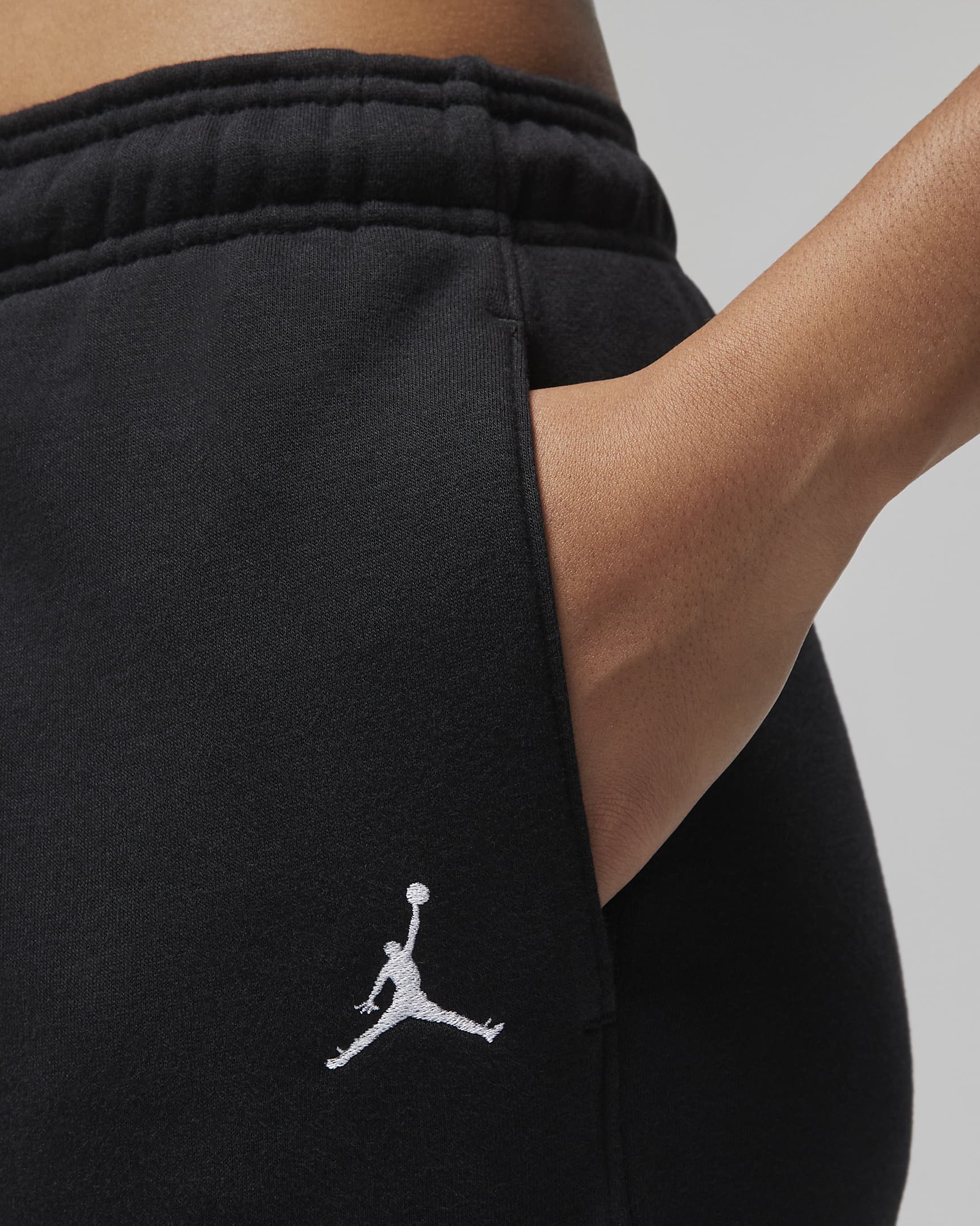 Pantalon en tissu Fleece Jordan Brooklyn pour femme - Noir/Blanc