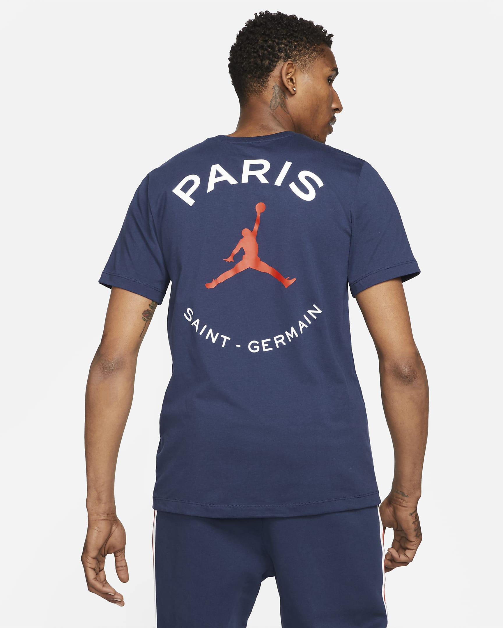 เสื้อยืดผู้ชายแบบมีโลโก้ Paris Saint-Germain - Midnight Navy