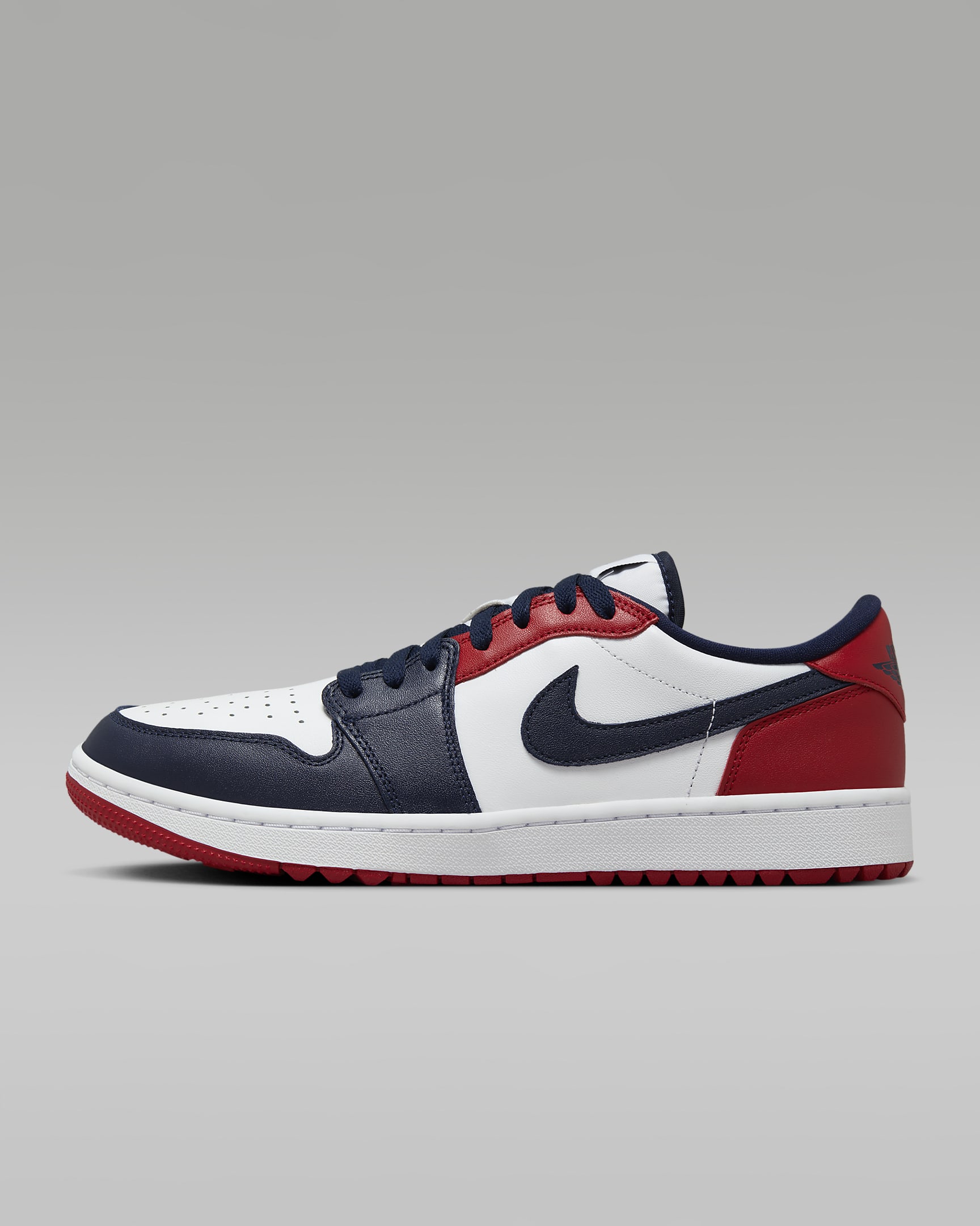 Sapatilhas de golfe Air Jordan 1 Low G - Branco/Vermelho Varsity/Obsidian