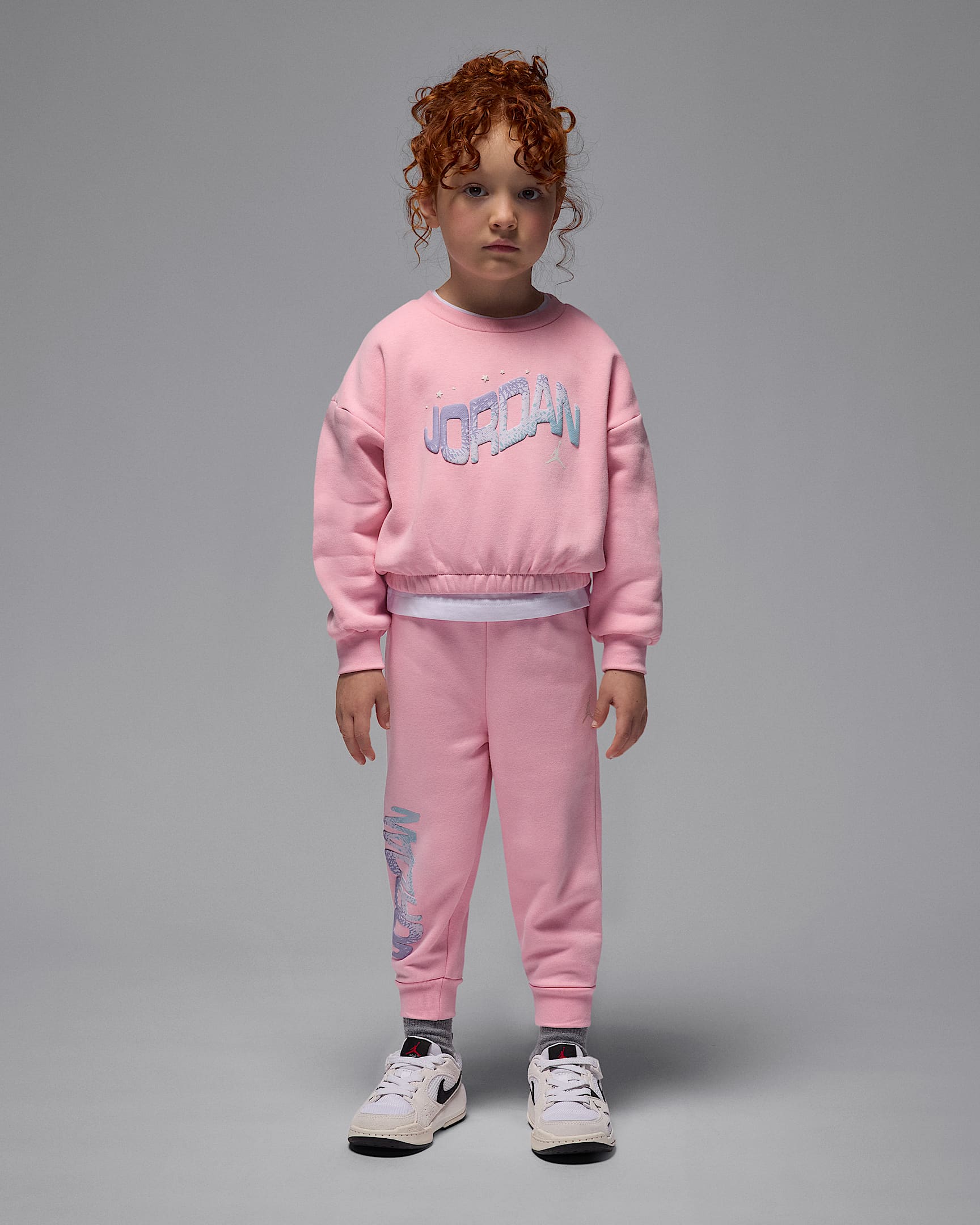 Jordan Jumpman Club Toddler Bubble Fleece 2-Piece Set - Medium Soft Pink