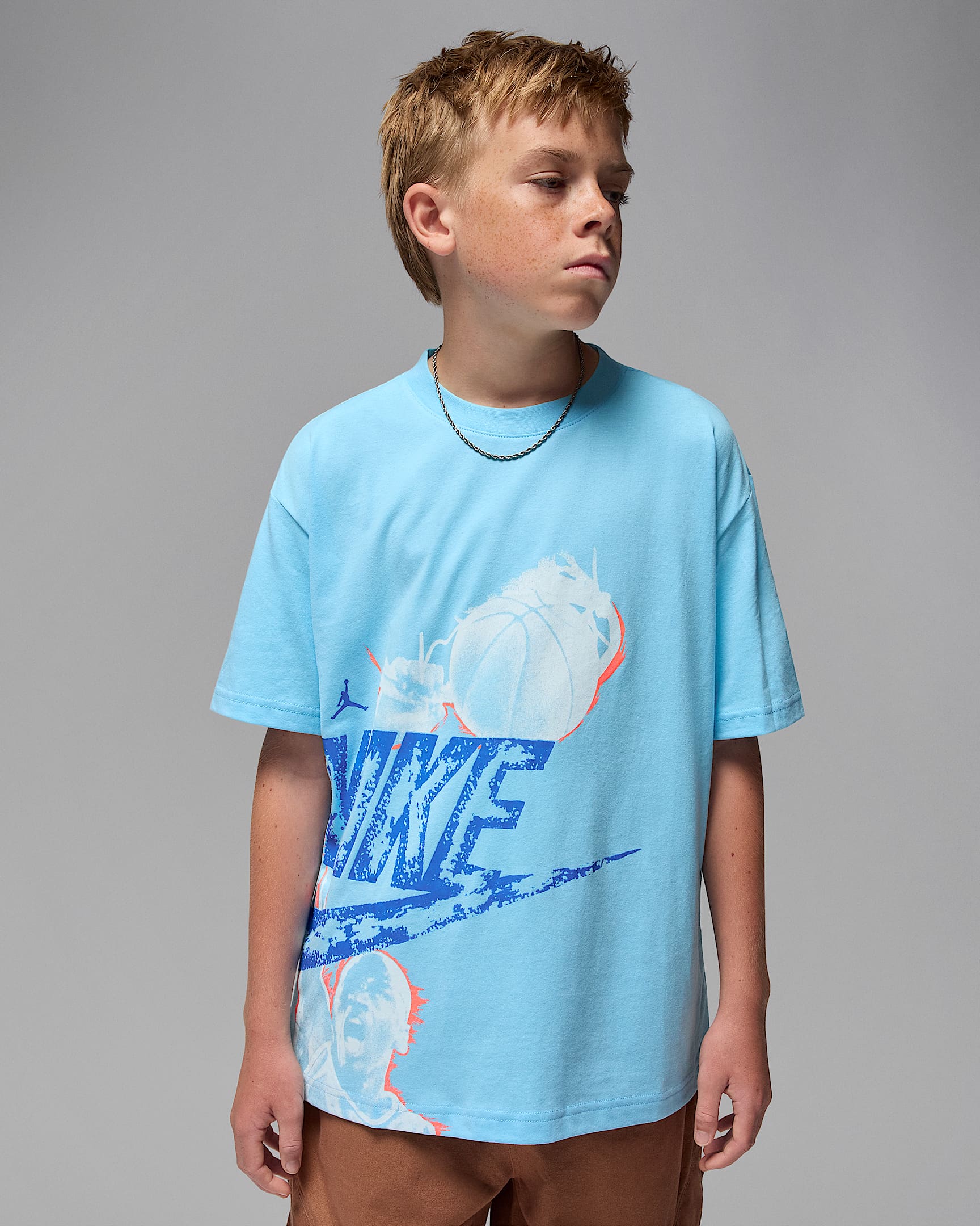 Jordan Big Kids' Reissue T-Shirt - Blue Chill