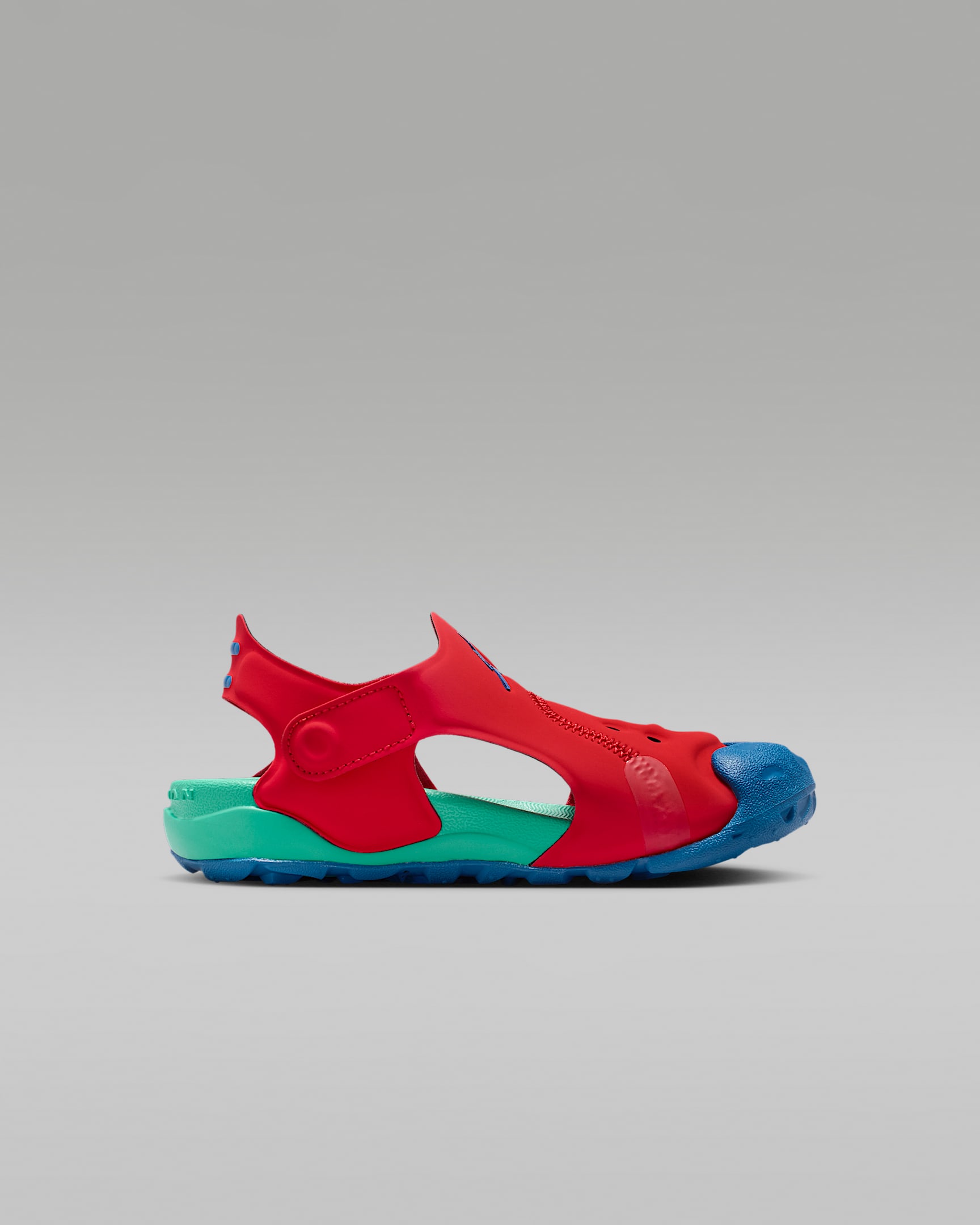 Jordan OTDR Younger Kids' Sandals - University Red/Track Red/Kinetic Green/True Blue