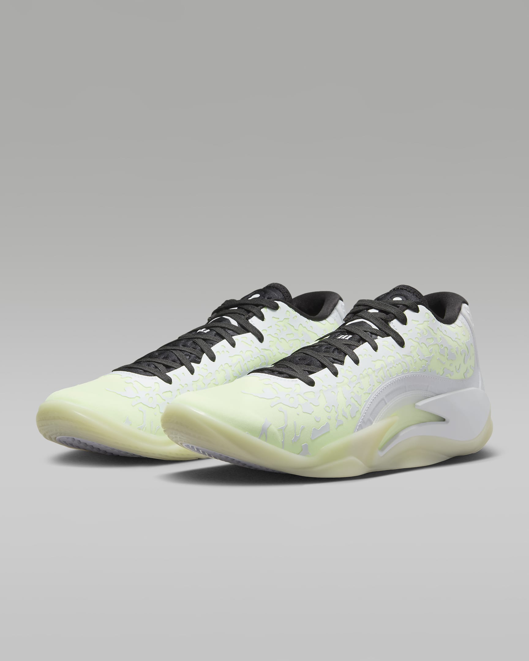 Zion 3 PF Basketball Shoes - White/Black/Barely Volt/White