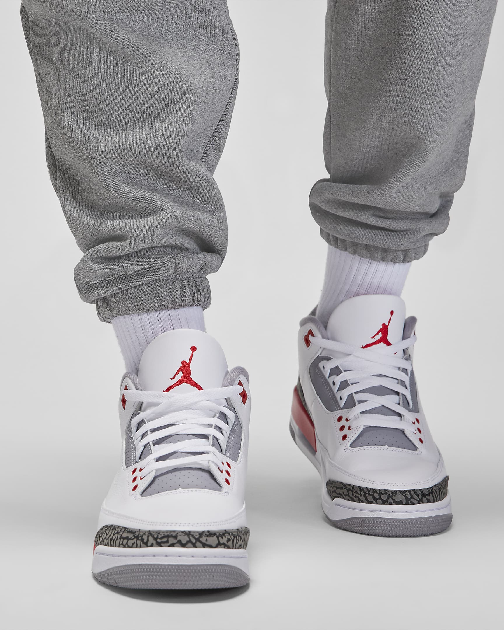 Jordan Flight Fleece Men's Tracksuit Bottoms - Carbon Heather/Sail