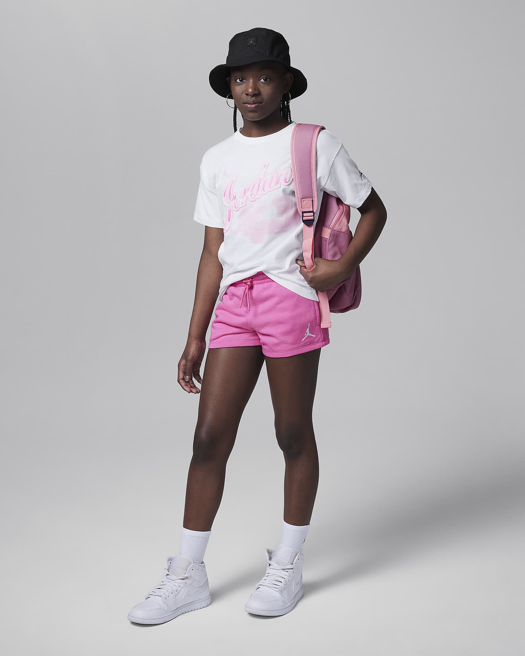 Jordan Older Kids' (Girls') Shorts - Laser Fuchsia