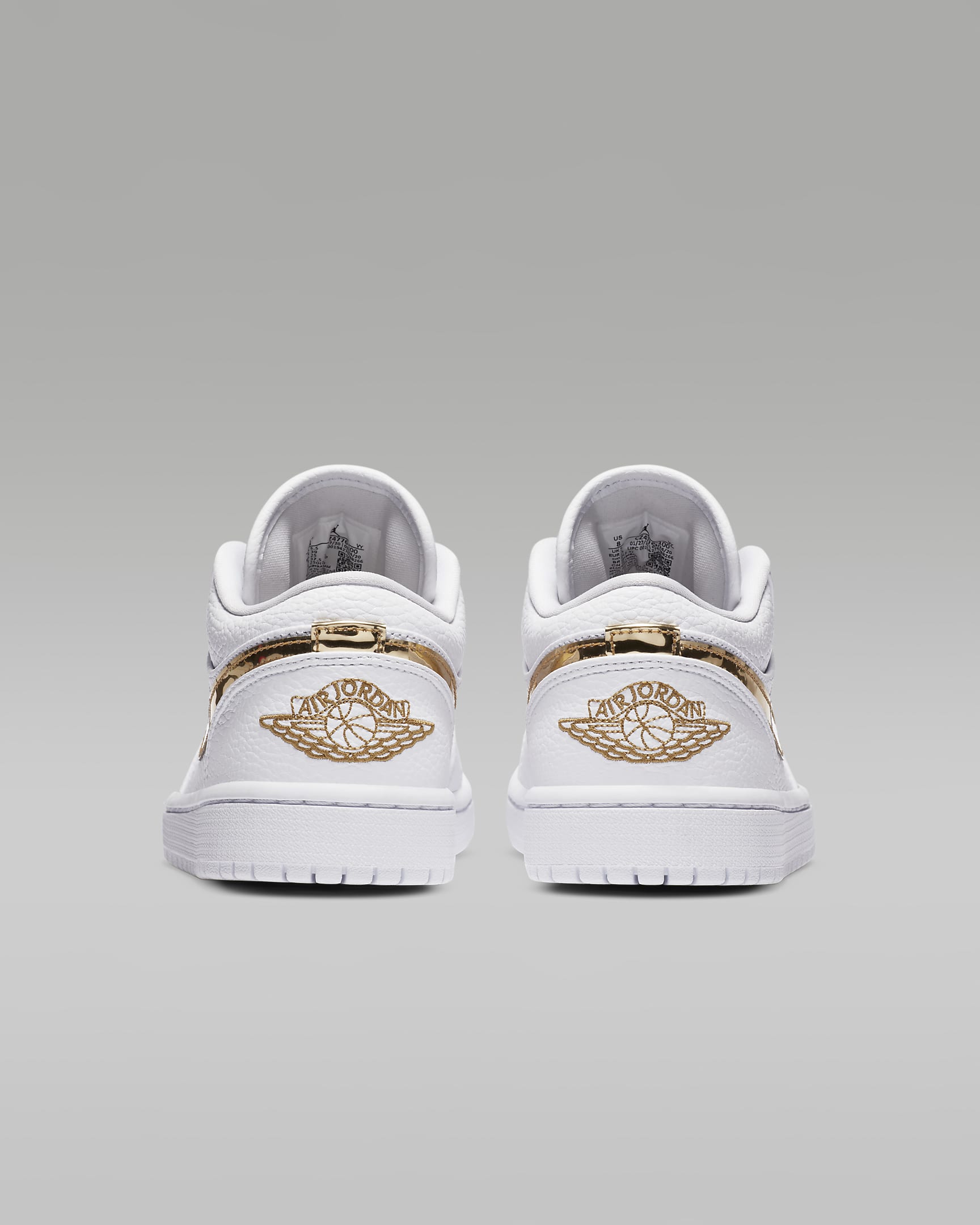 Air Jordan 1 Low SE Sabatilles - Blanc/Blanc/Or metal·litzat