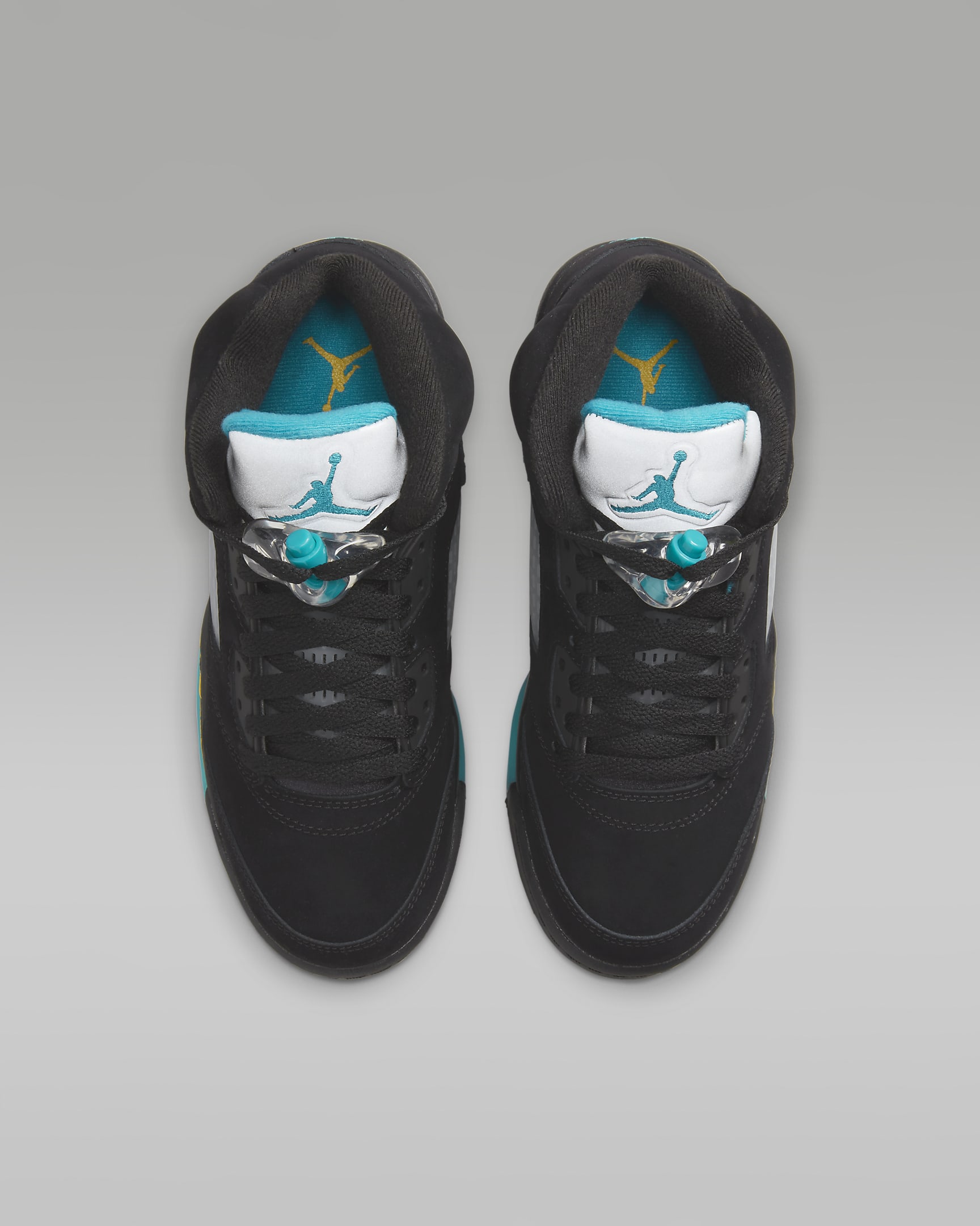 Air Jordan 5 Retro Older Kids' Shoes - Black/Taxi/Aquatone