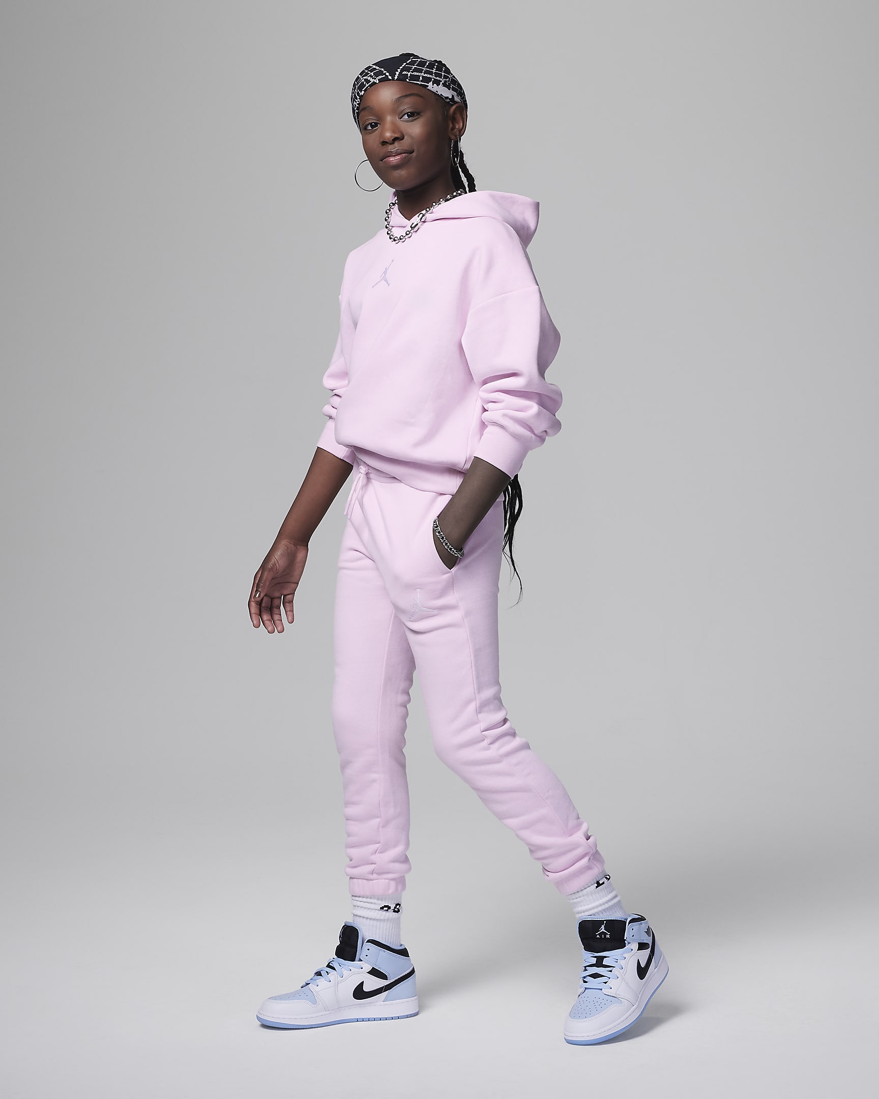 Jordan Icon Play Fleece-Hose Hose für ältere Kinder - Pink Foam