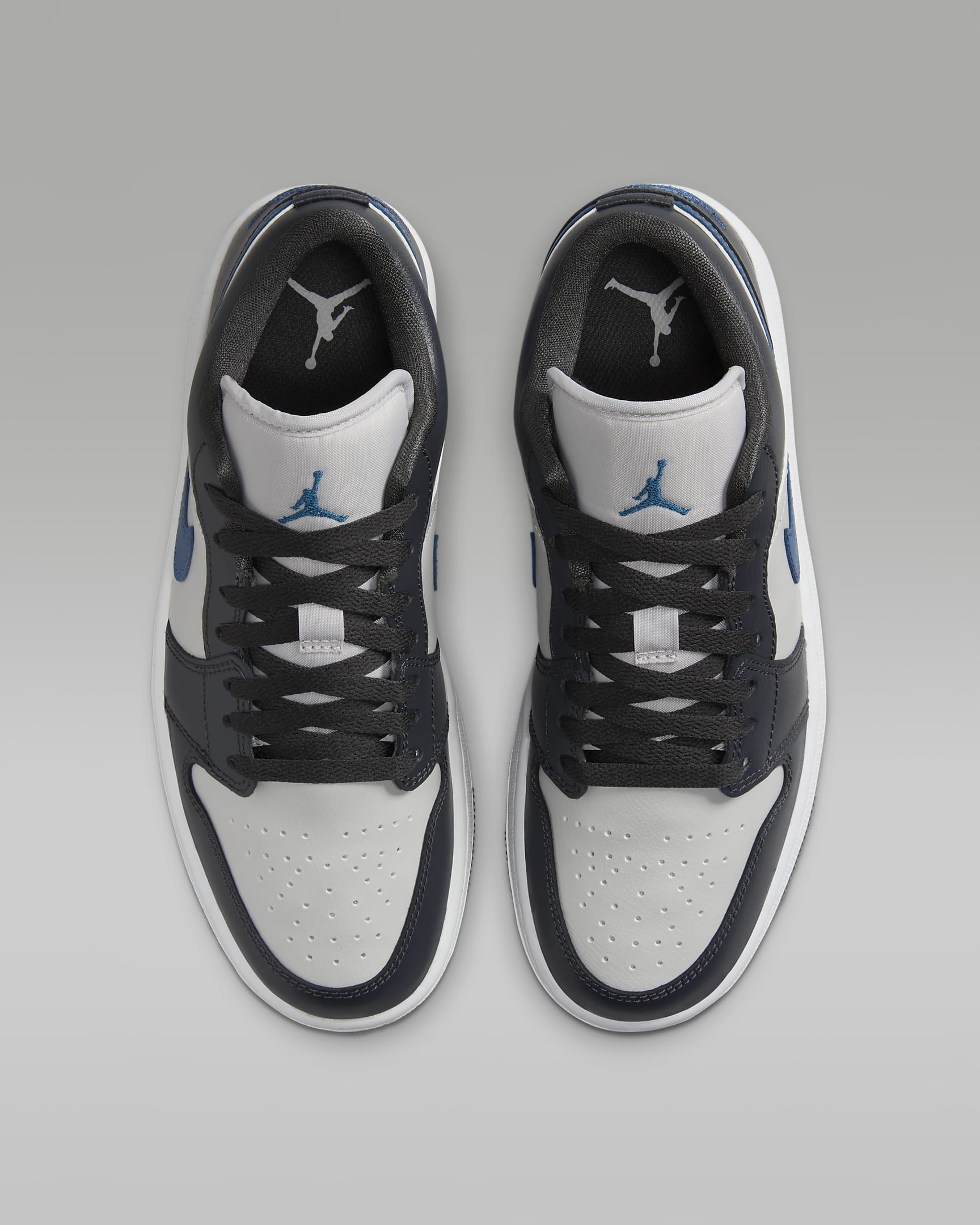 Air Jordan 1 Low Women's Shoes - Anthracite/Neutral Grey/White/Industrial Blue