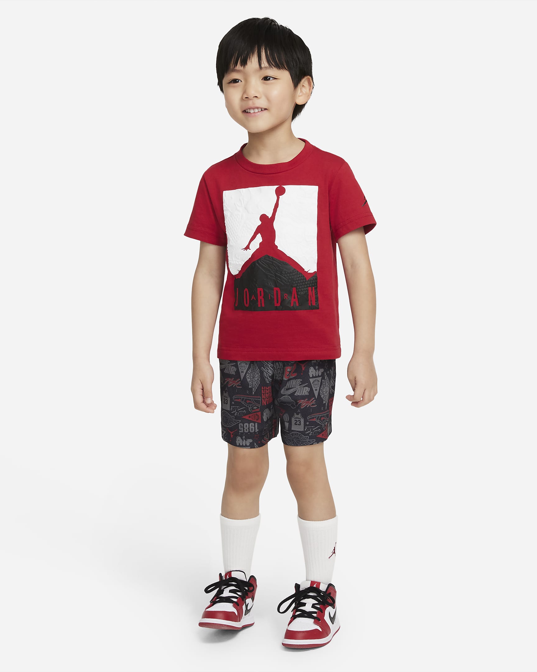 Conjunto de shorts y playera infantil Jordan - Multicolor