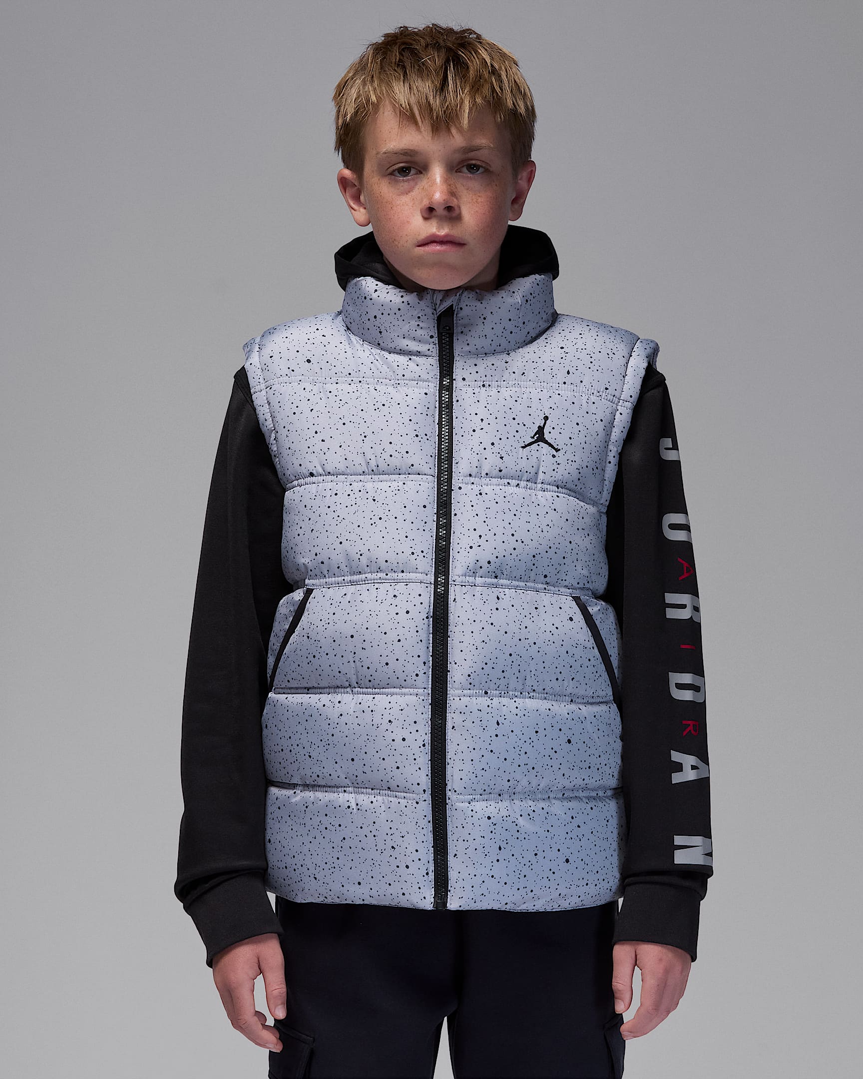 Chamarra 2-Fer para niños talla grande Jordan - Negro