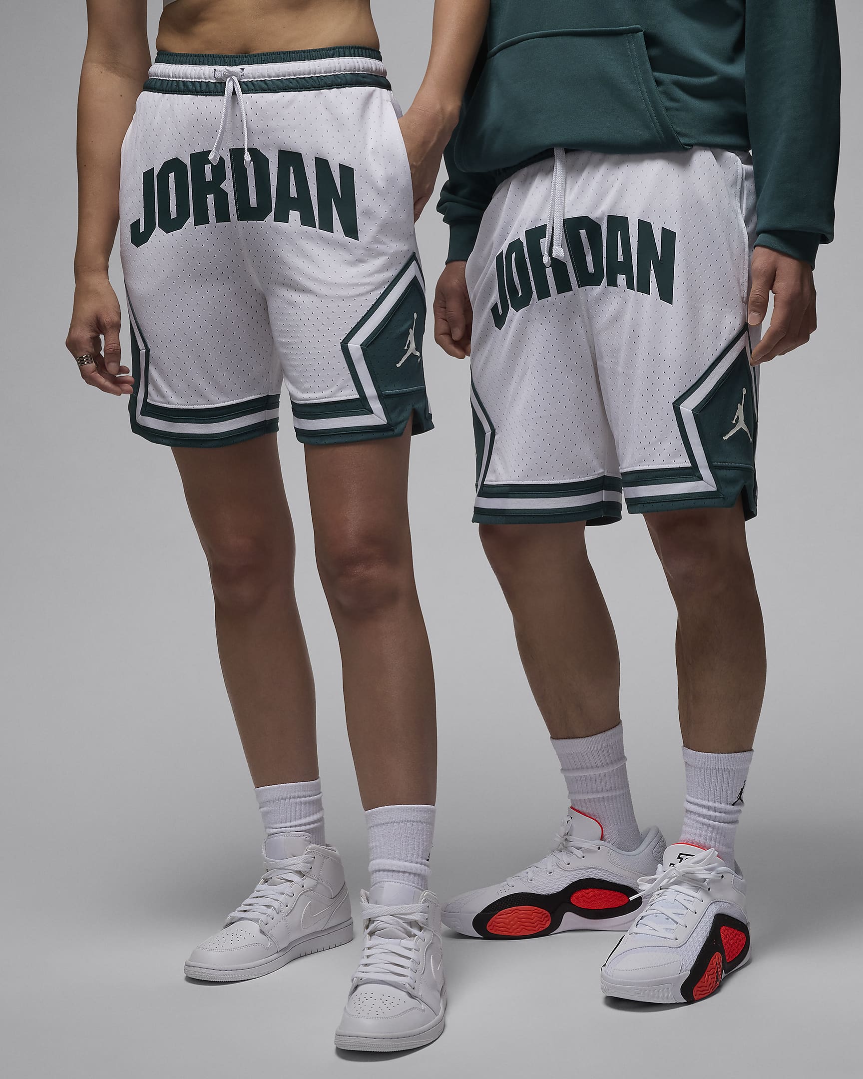 กางเกงขาสั้น Diamond Dri-FIT ผู้ชาย Jordan Sport - ขาว/Oxidized Green/ขาว