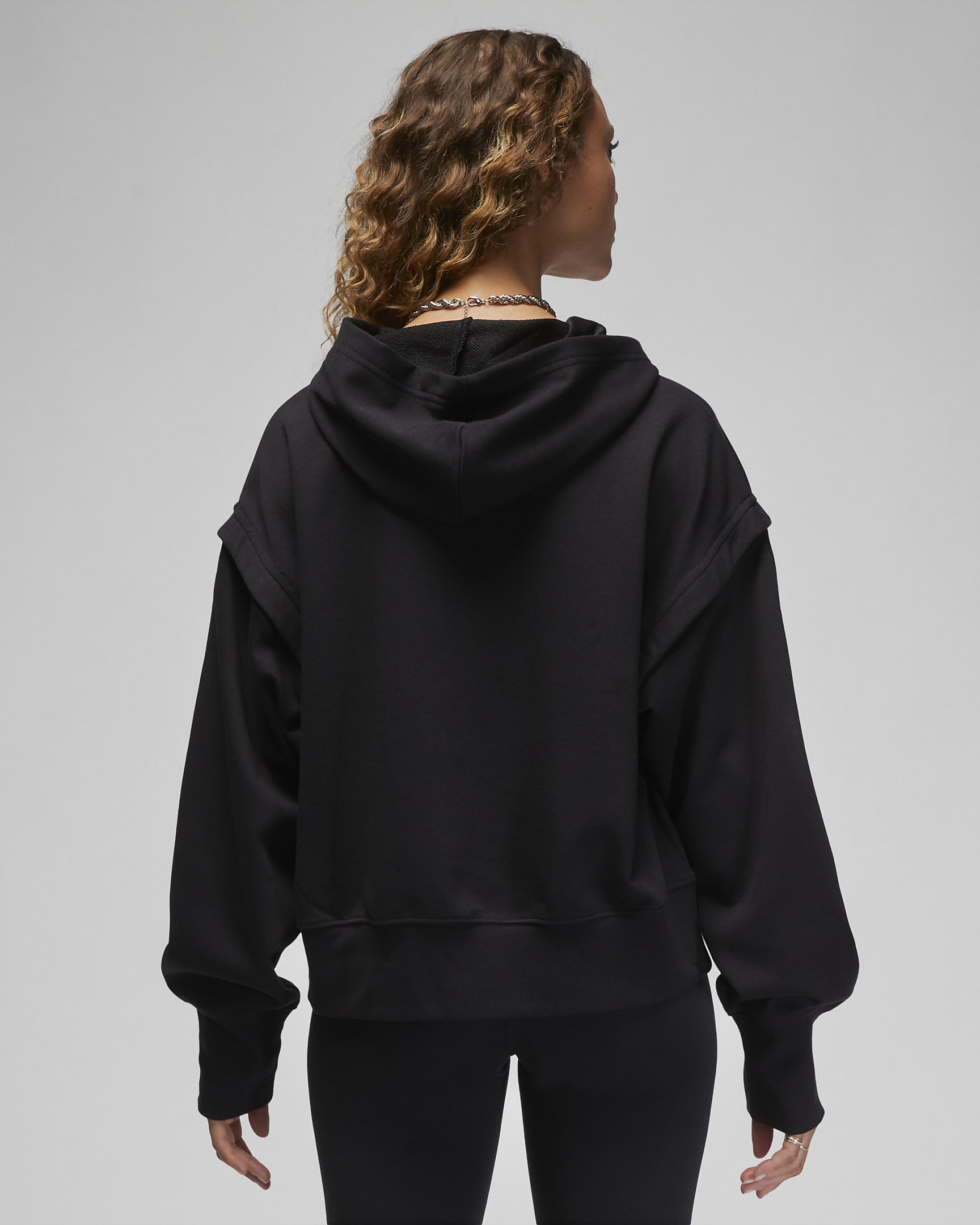 Sweat à capuche en tissu Fleece Jordan Sport pour femme - Noir/Stealth