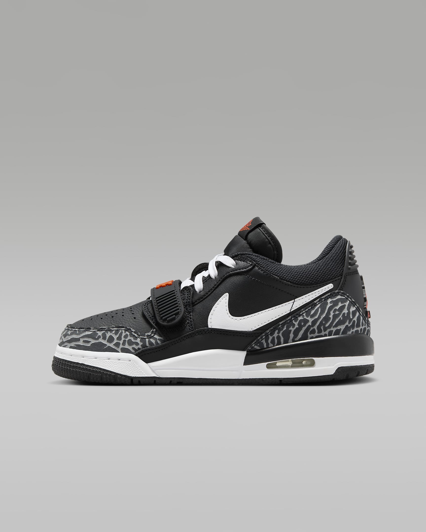 Bota Air Jordan Legacy 312 Low pro větší děti - Černá/Wolf Grey/Safety Orange/Bílá