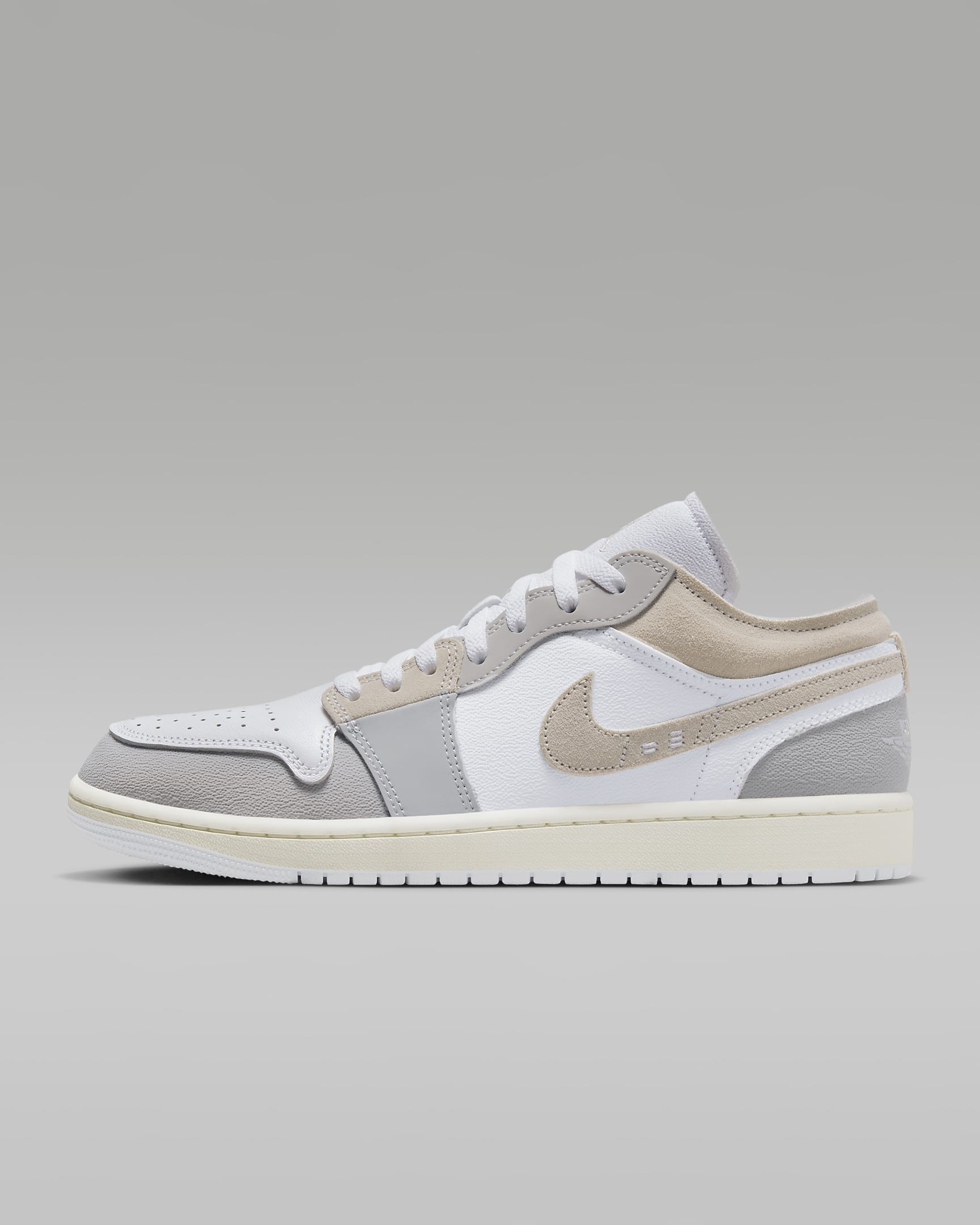 Air Jordan 1 Low SE Craft Men's Shoes - Tech Grey/White/Sail/Light Orewood Brown