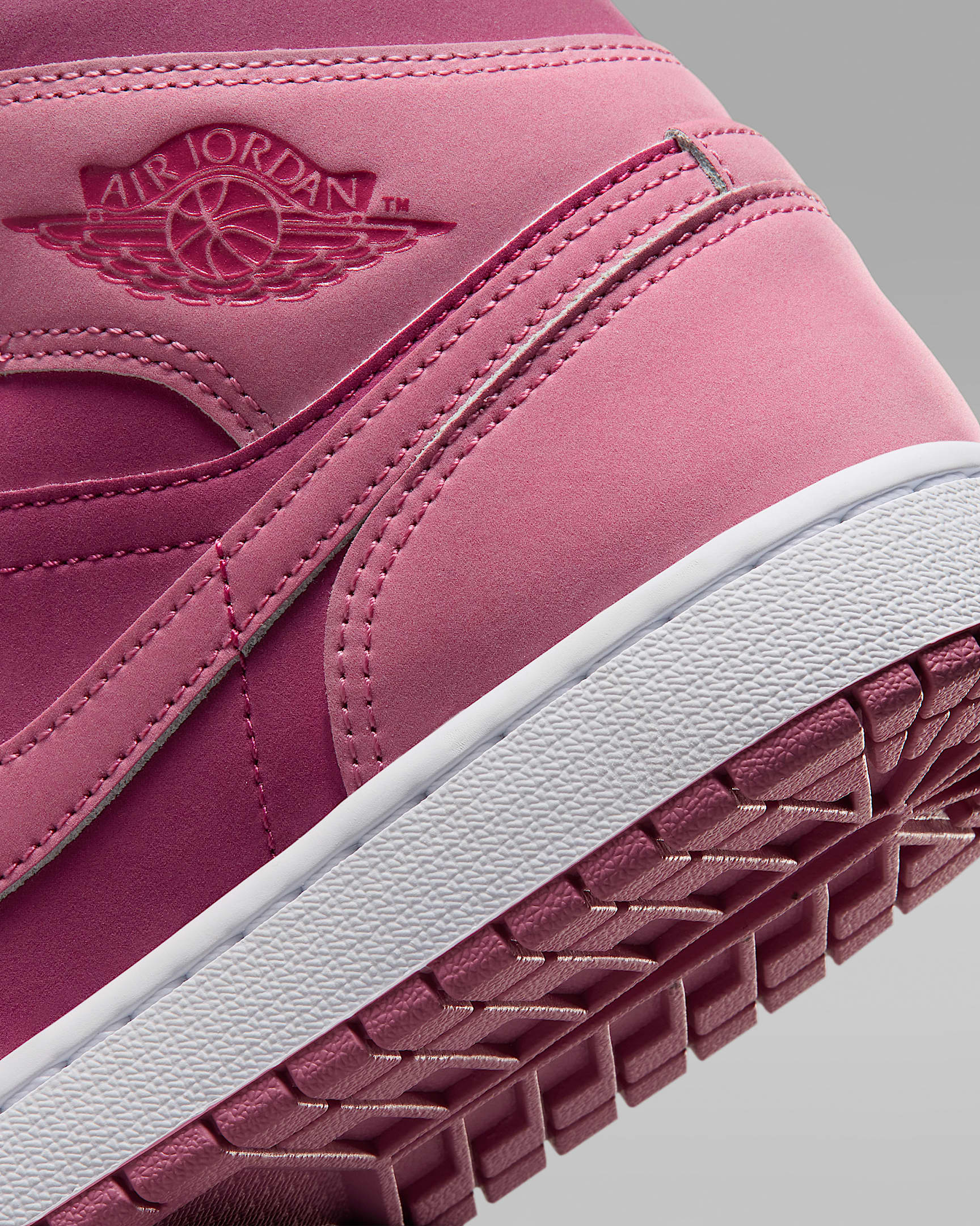 Air Jordan 1 Mid Women's Shoes - Desert Berry/White/Sweet Beet