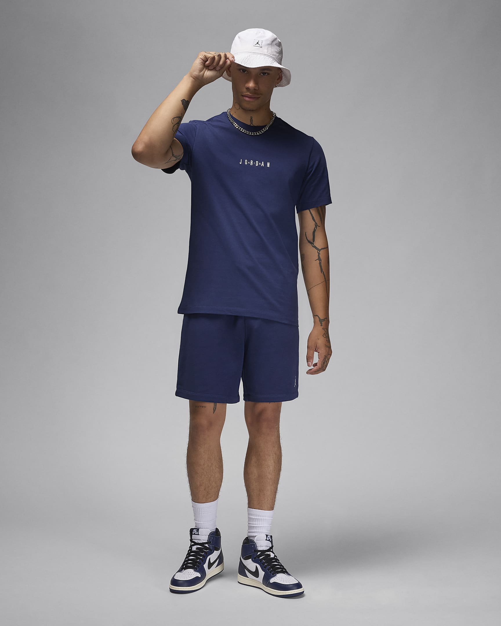 Jordan Air Men's T-Shirt - Midnight Navy/Sail/Sail