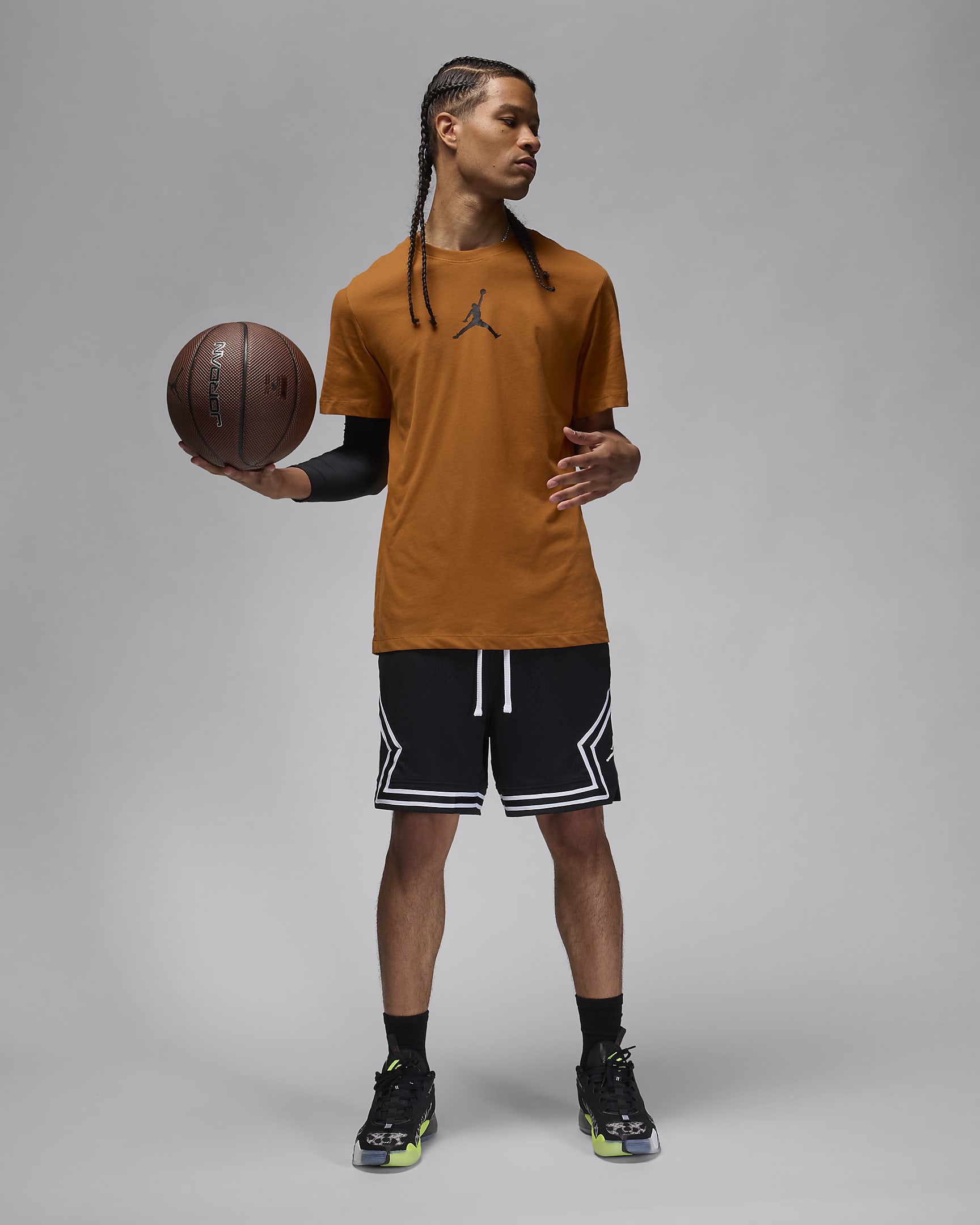 T-shirt Jordan Jumpman - Uomo - Desert Bronze/Nero