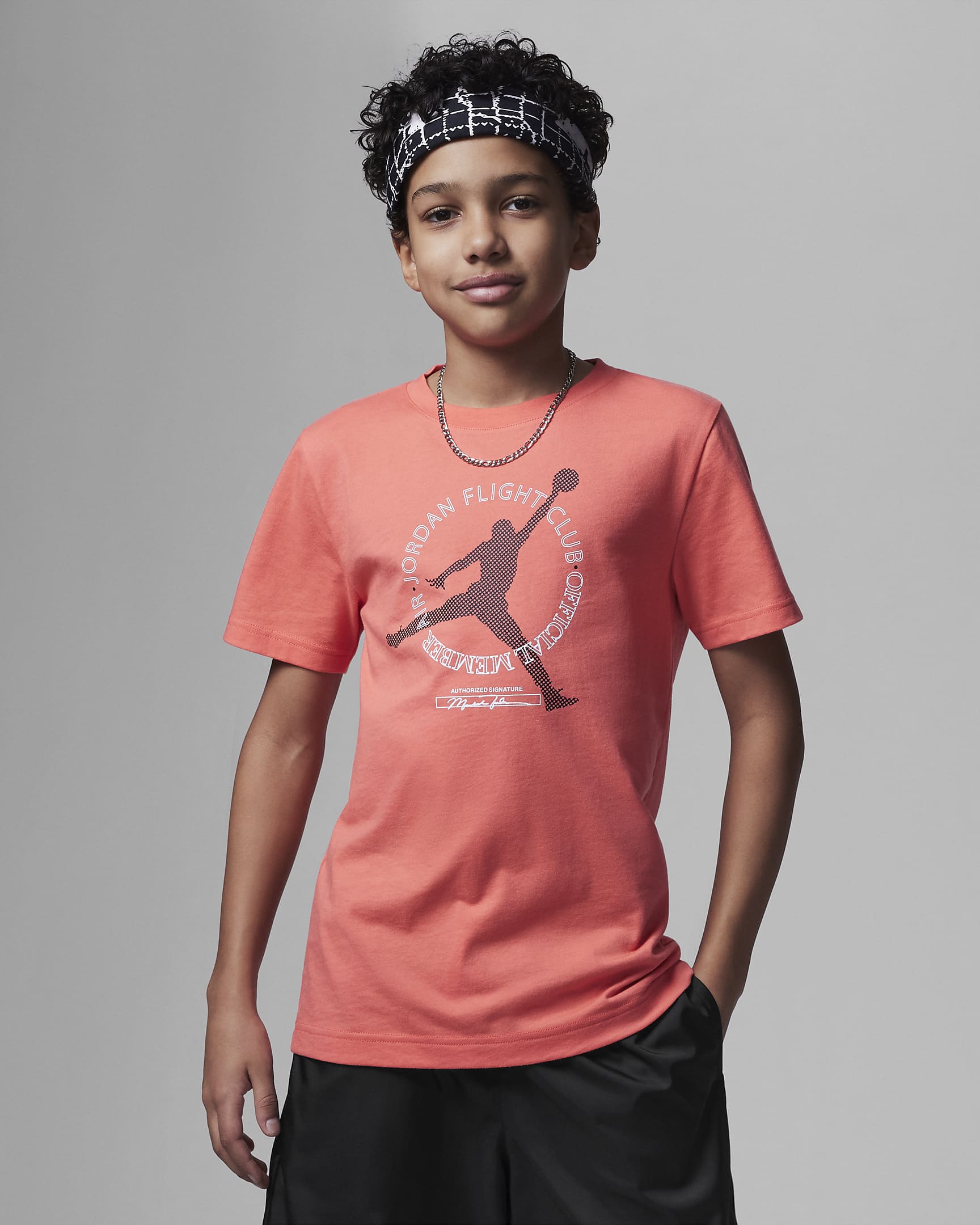 Jordan Official Member Tee Big Kids' T-Shirt - Magic Ember