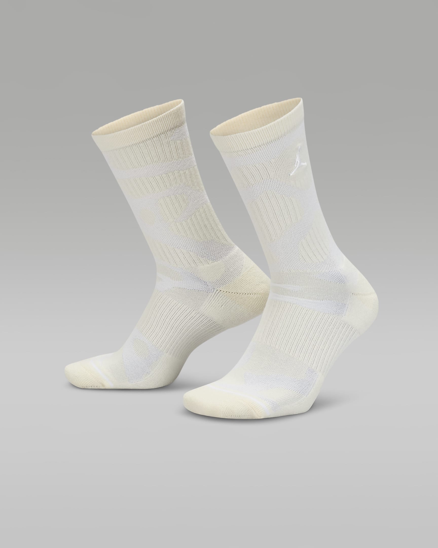 Jordan Everyday Cushioned Crew Socks (1 Pair) - Light Cream/White/White