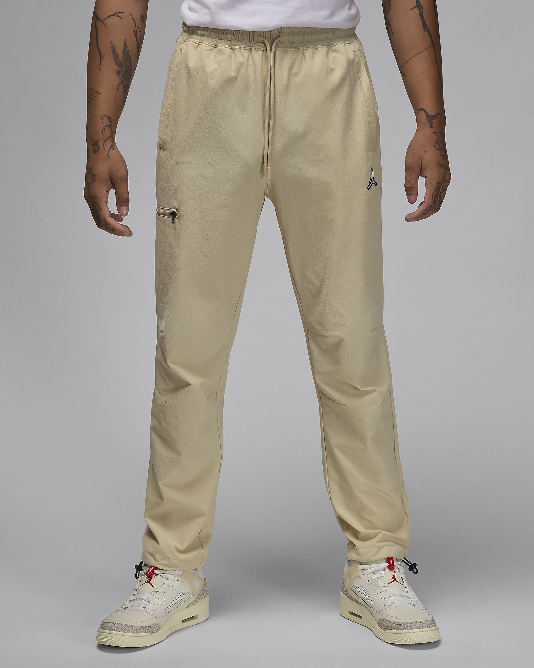 Jordan Essential Men's Woven Trousers - Rattan/White