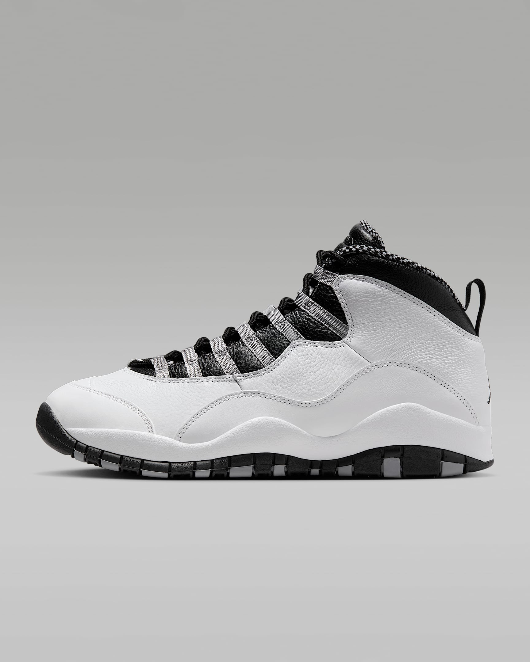 Air Jordan 10 Retro Men's Shoe - White/Light Steel Grey/Dark Powder Blue/Black
