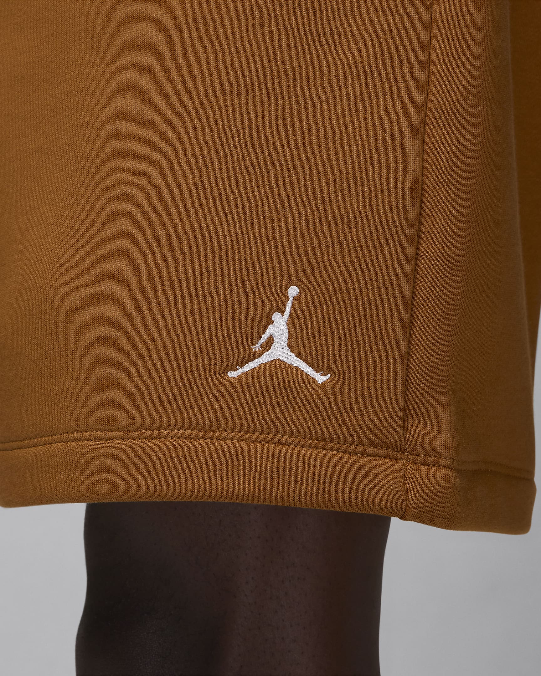 Shorts Jordan Brooklyn Fleece för män - Desert Bronze/Vit