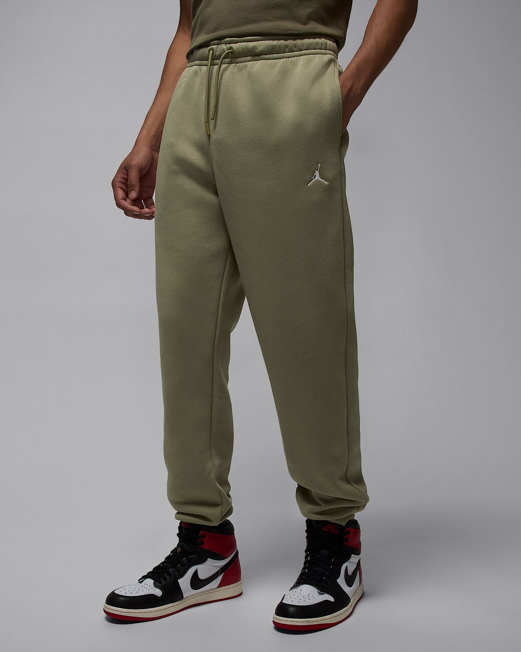 Jordan Brooklyn Fleece Men's Pants - Medium Khaki/Sail