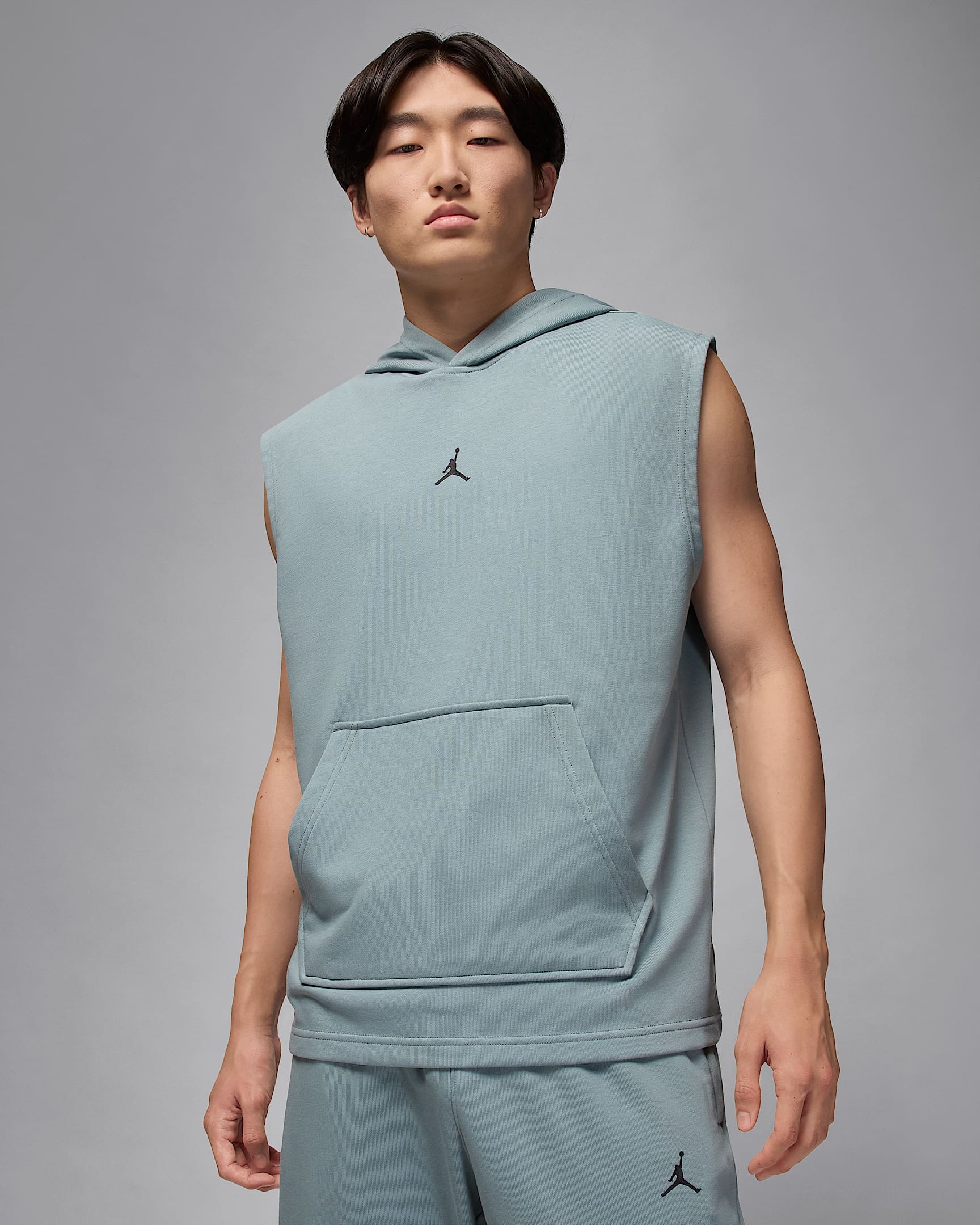Jordan Sport Crossover Men's Dri-FIT Sleeveless Pullover Hoodie - Aviator Grey/Black