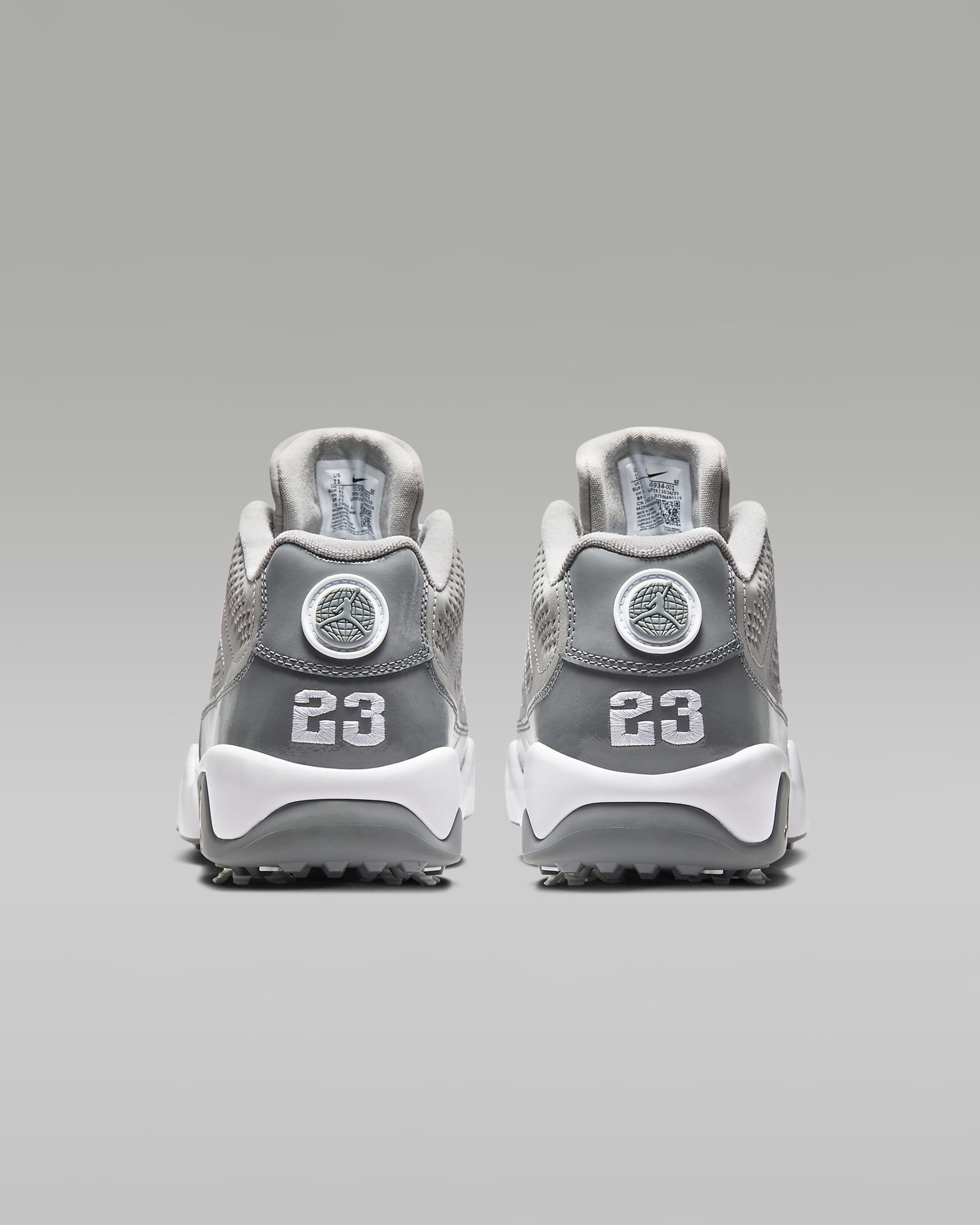 Air Jordan 9 G Golf Shoes - Medium Grey/Cool Grey/White