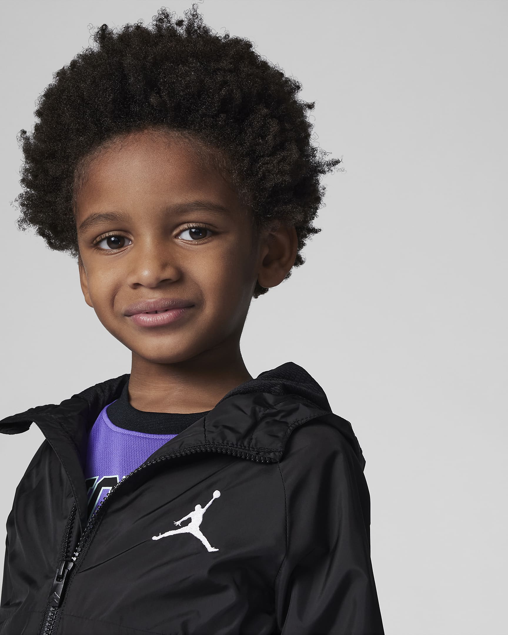 Jordan Little Kids' Full-Zip Jacket - Black/White