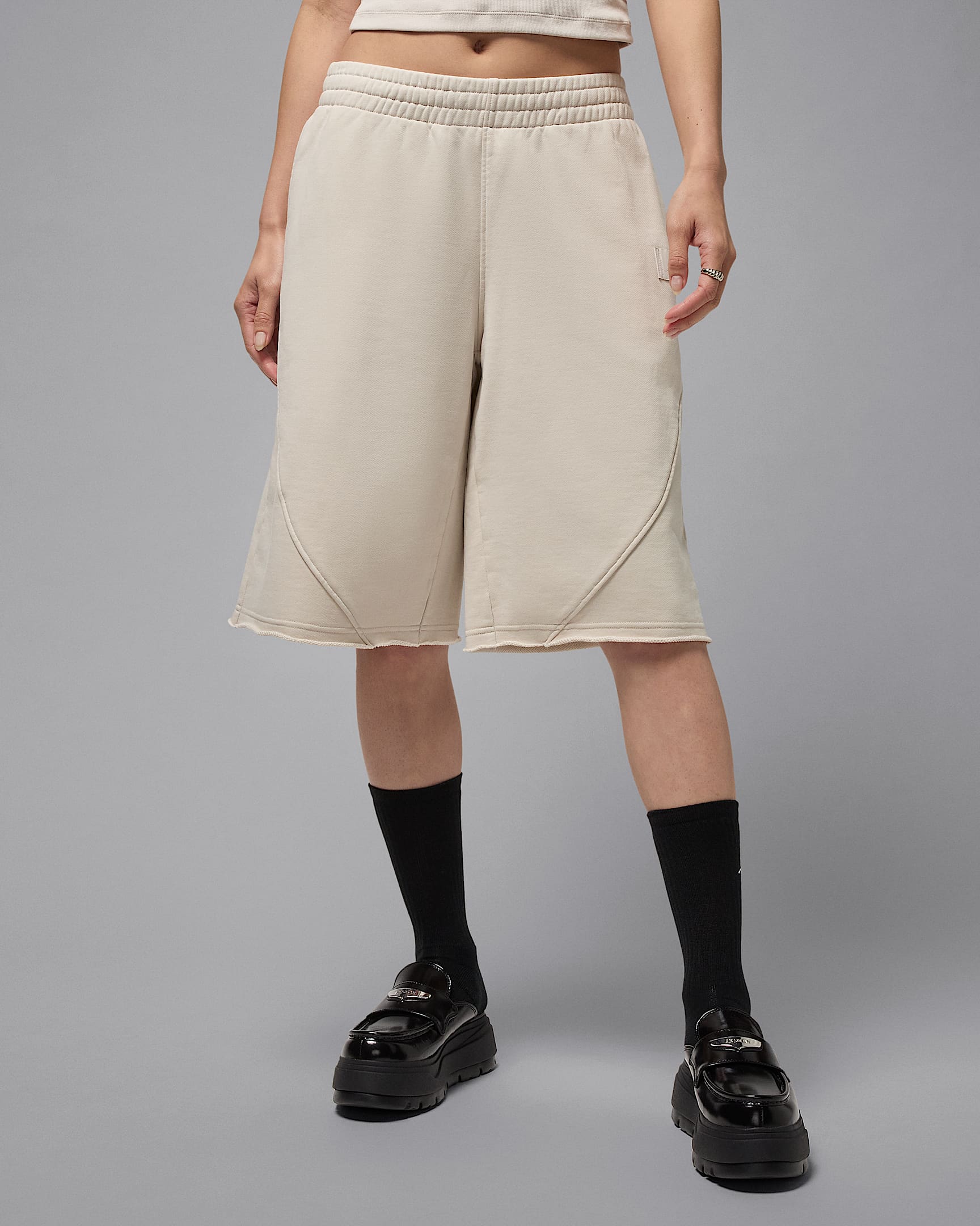 Jordan Flight Fleece Women's French Terry Big Shorts - Light Orewood Brown/Rattan