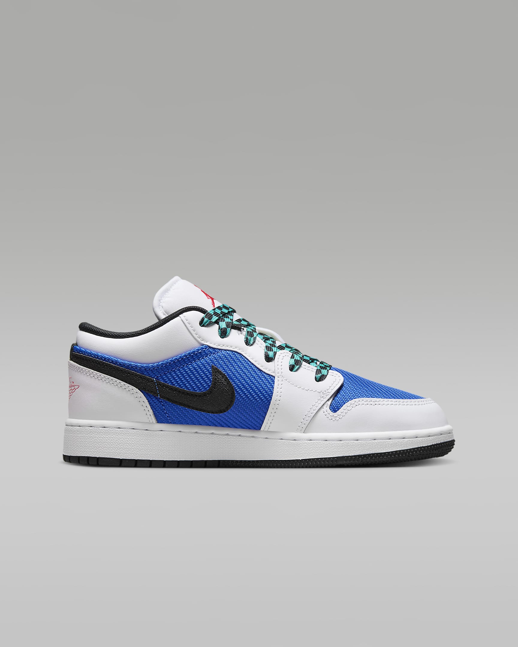 รองเท้าเด็กโต Air Jordan 1 Low SE - ขาว/Hyper Royal/Hyper Jade/ดำ