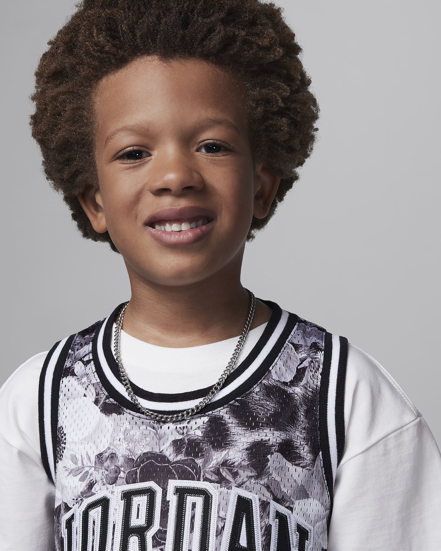 Jersey estampado para niños talla pequeña Jordan 23 - Negro/Gris humo