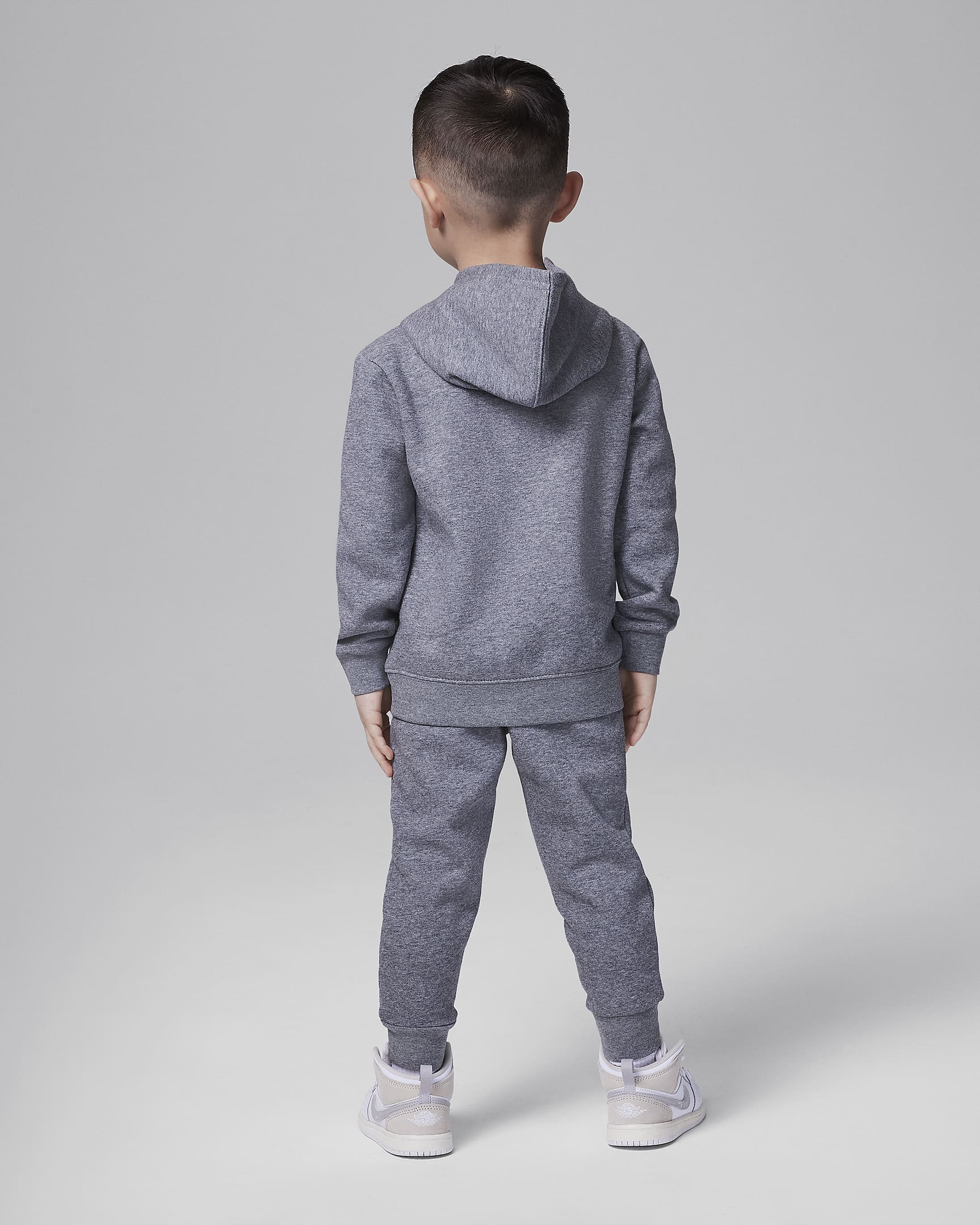 Jordan MJ Brooklyn Fleece Toddler 2-Piece Pullover Hoodie Set - Carbon Heather