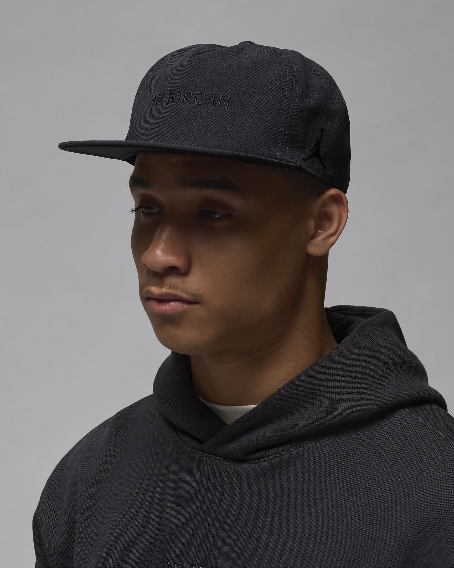 Air Jordan Pro unstrukturierte Cap mit flachem Schirm - Off Noir/Off Noir