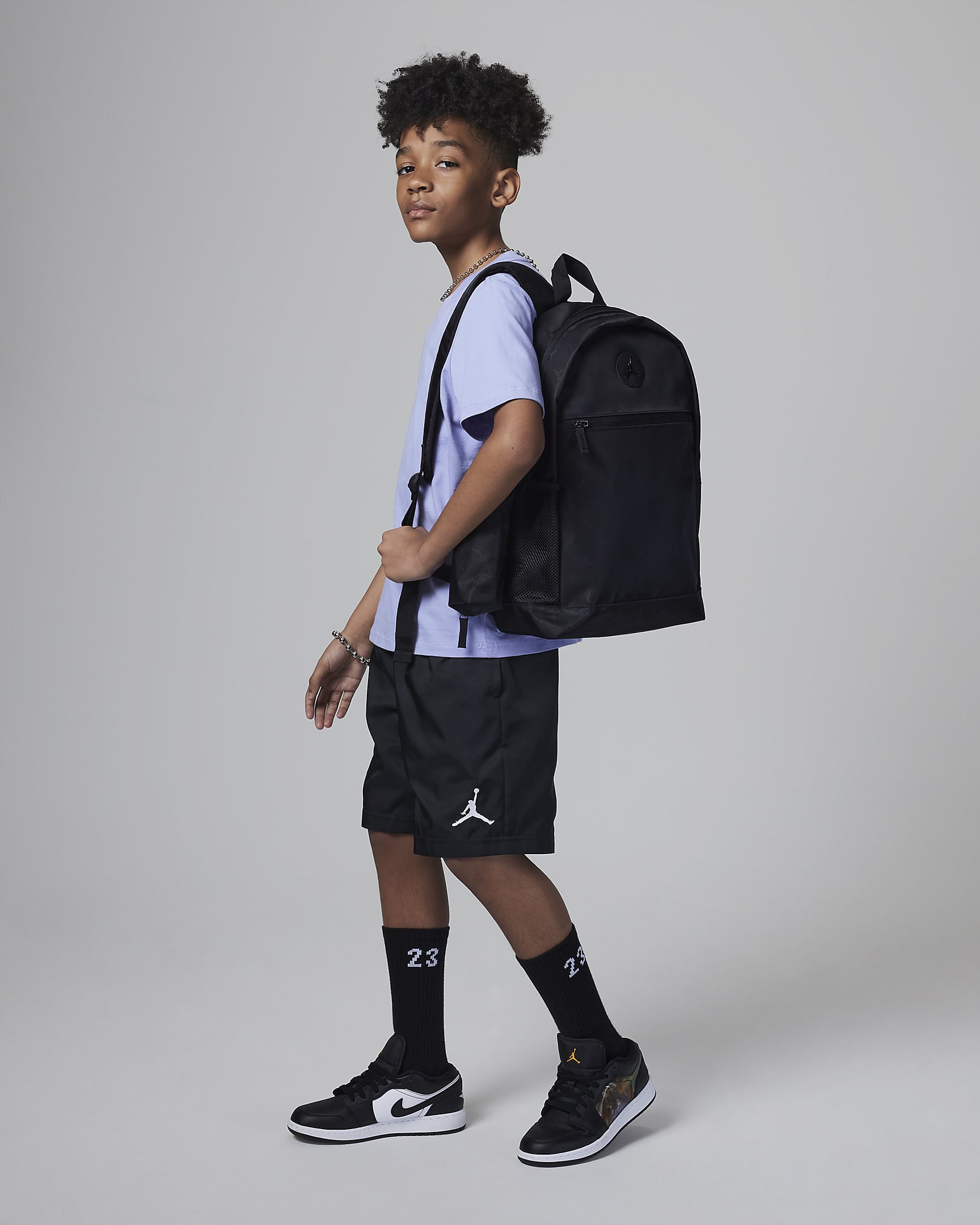 Jordan Jumpman School Backpack Big Kids' Backpack with Pencil Case (17L) - Black