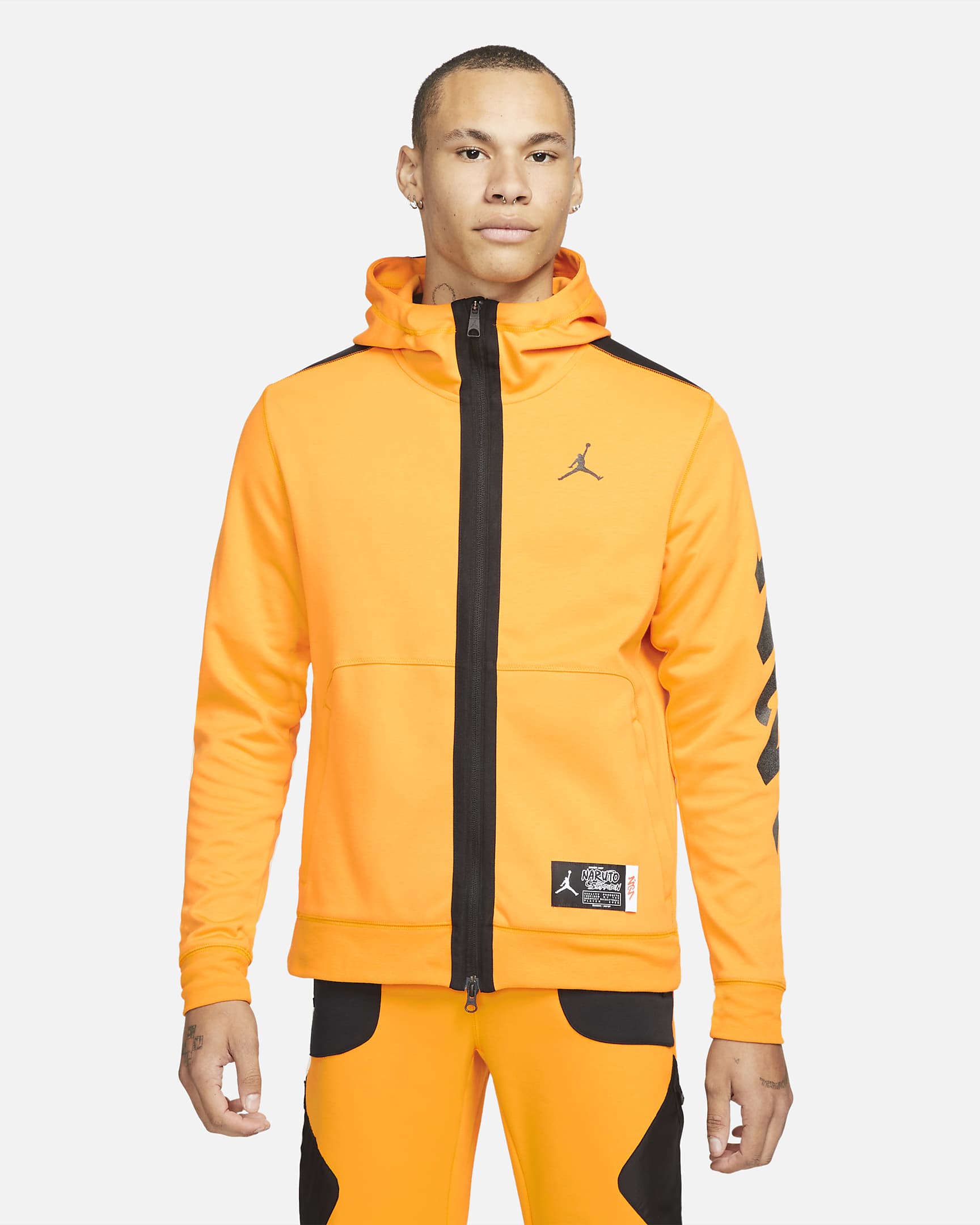 Jordan x Zion Men's Full-Zip Top - Black/Orange Peel