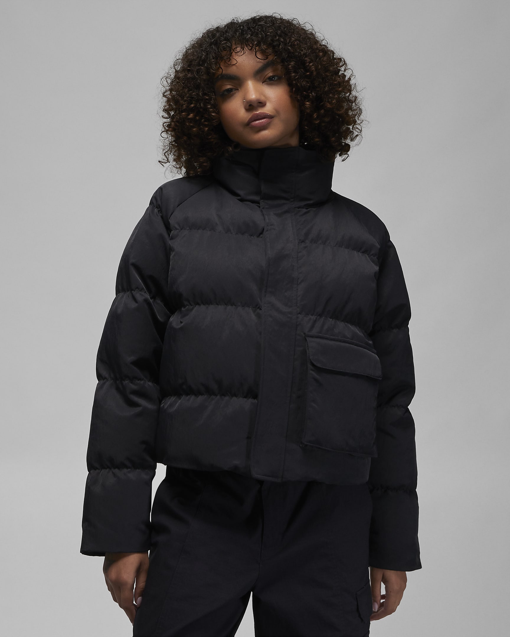 Jordan Flight Women's Puffer Jacket - Black/White