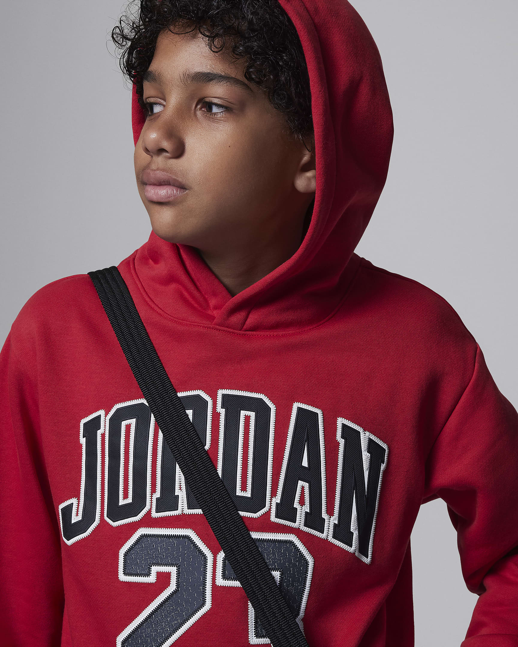 Felpa con cappuccio Jordan Fleece Pullover Hoodie – Ragazzo/a - Gym Red