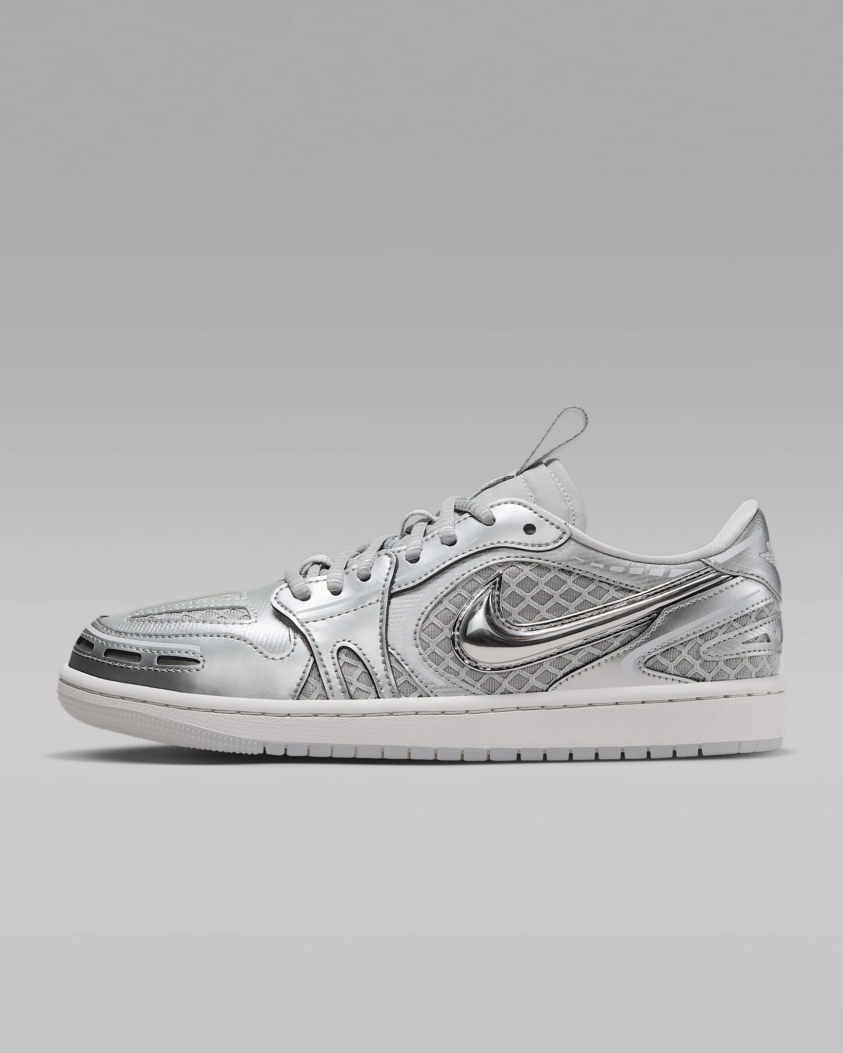 Air Jordan 1 Low Method of Make Women's Shoes - Neutral Grey/White/Pewter Grey/Metallic Silver