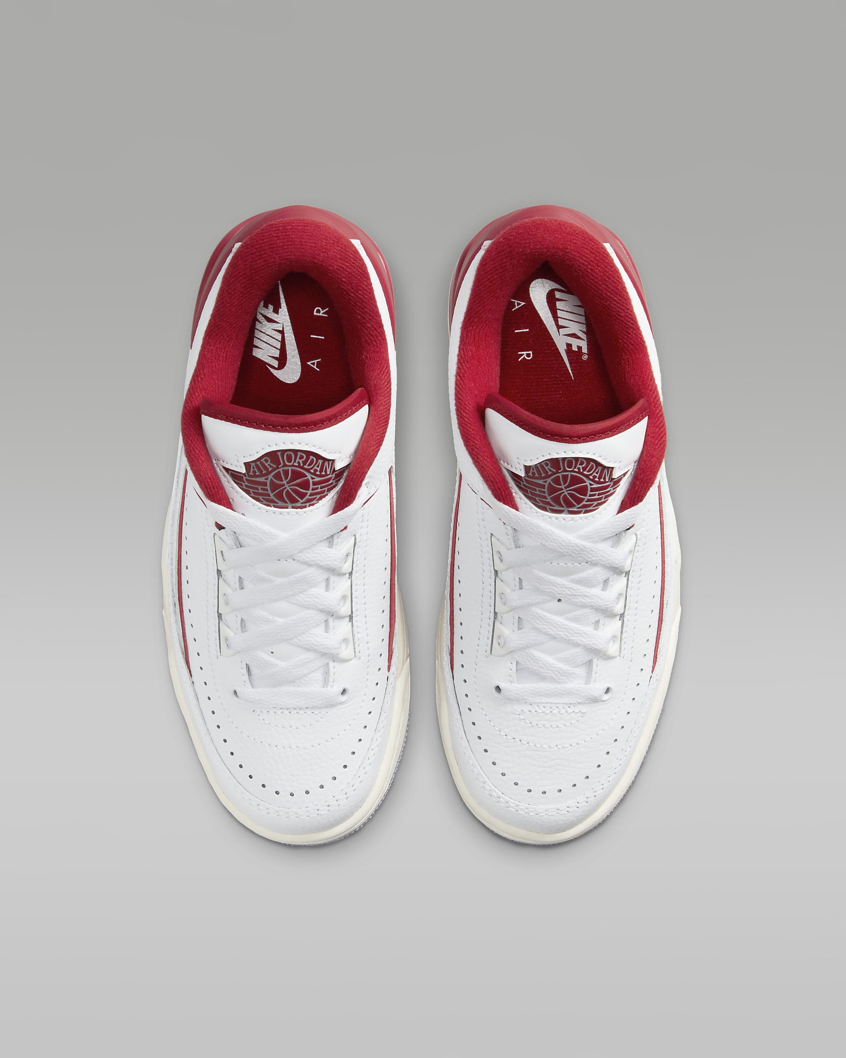 Jordan 2/3 Big Kids' Shoes - White/Sail/Cement Grey/Varsity Red